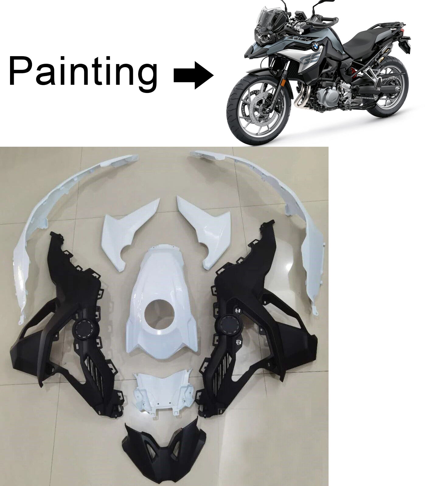 2018-2020 BMW F750GS F850GS Kit de carénage d'injection Amotopart Carrosserie # 104