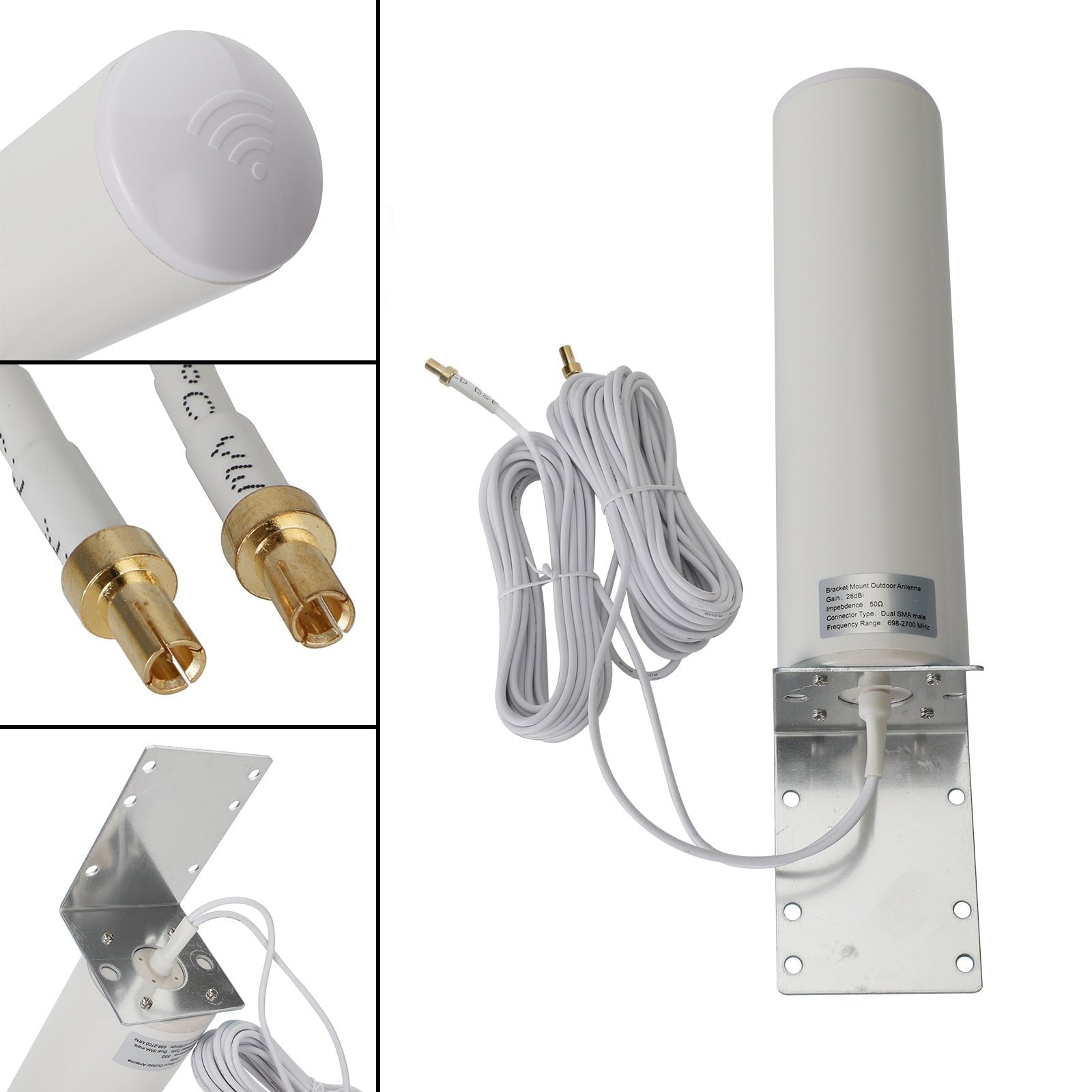 Antena externa 28DBi 3G 4G SMA/TS-9 para enrutador celular LTE MOFI 4500
