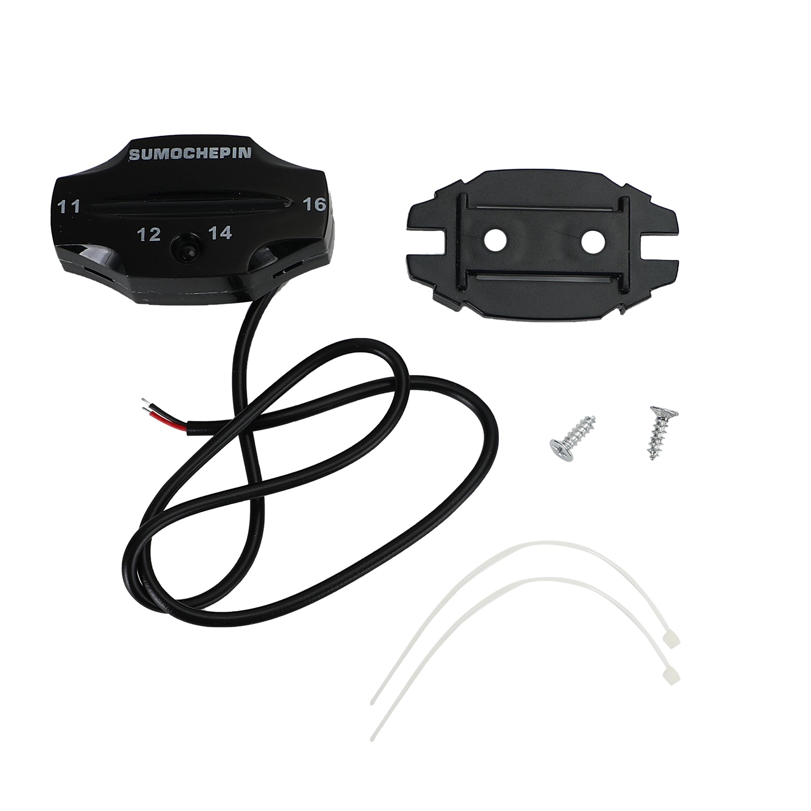1 st 12V Motorcykelskoter LED Display Voltmeter spänning Guage Volt Testare