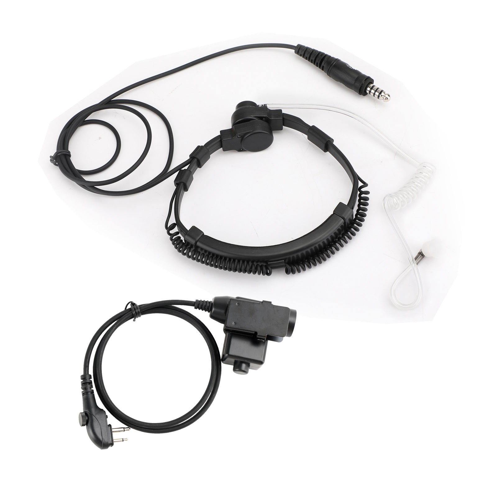 För HYT PD415 PD500 PD505 6-stift U94 PTT 7,1 mm Big Plug Tactical Throat Headset
