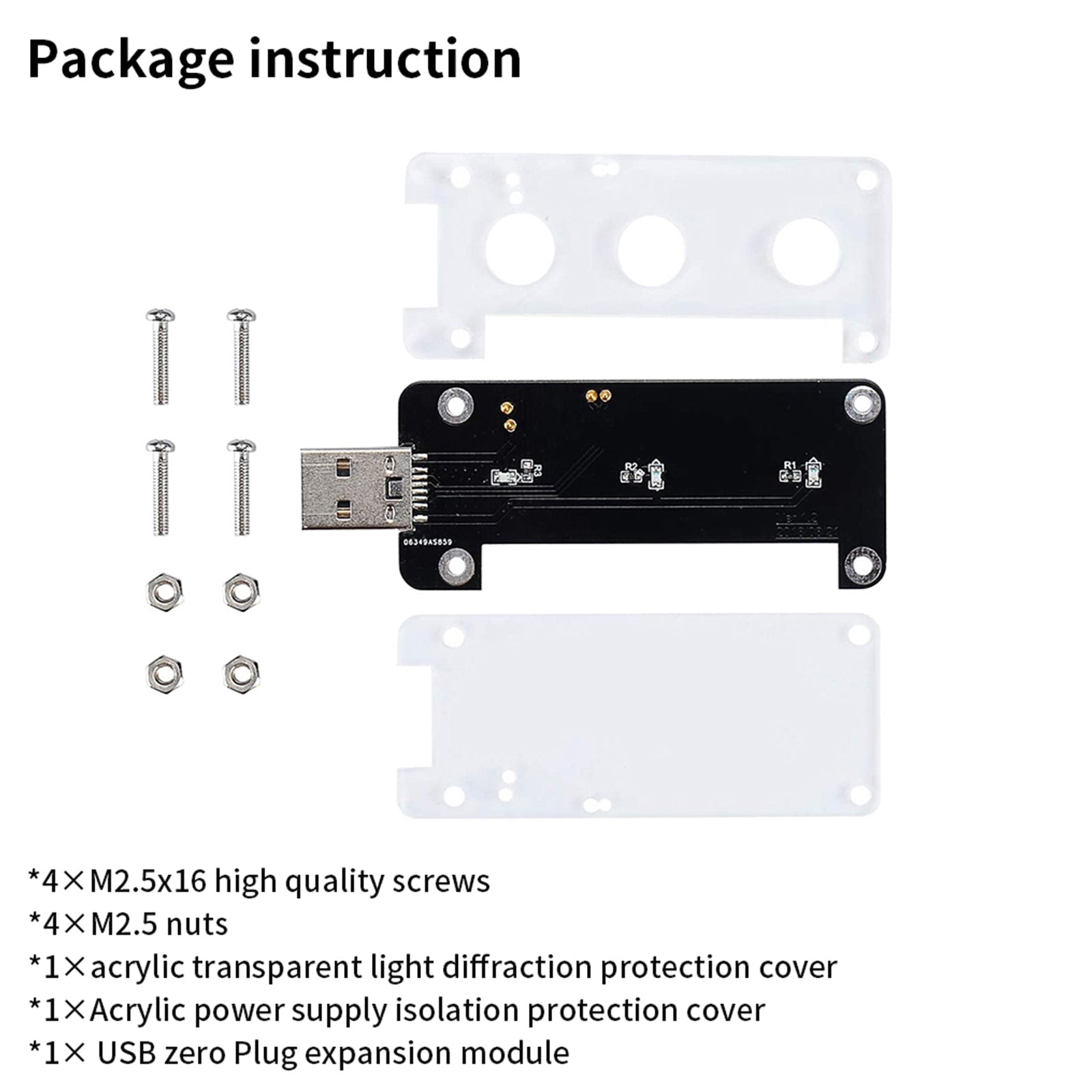 Conector de módulo Dongle USB de placa de expansión para Raspberry Pi Zero/W/WHE