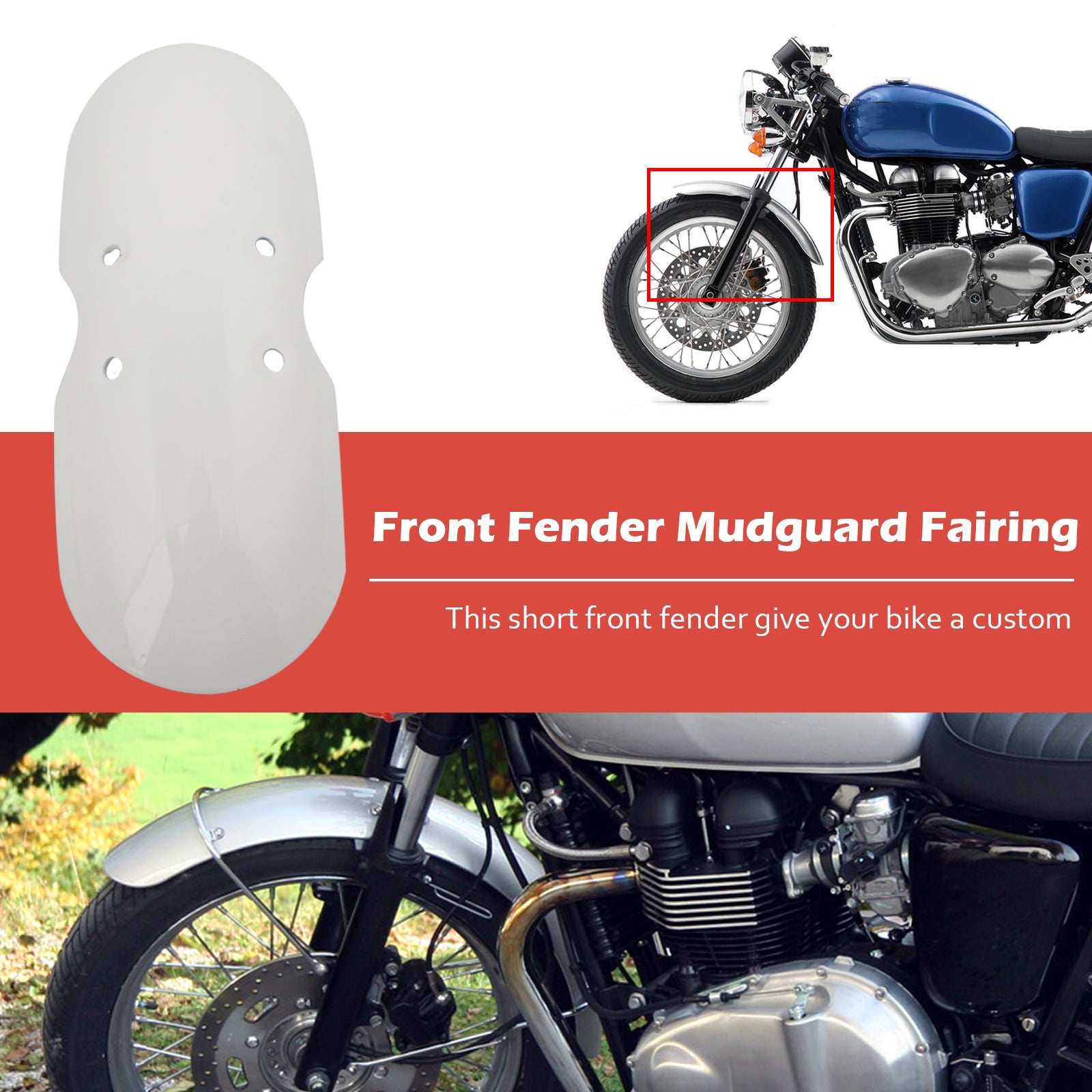 2001-2016 Bonneville T100 Scrambler Thruxton voorspatbordspatbord