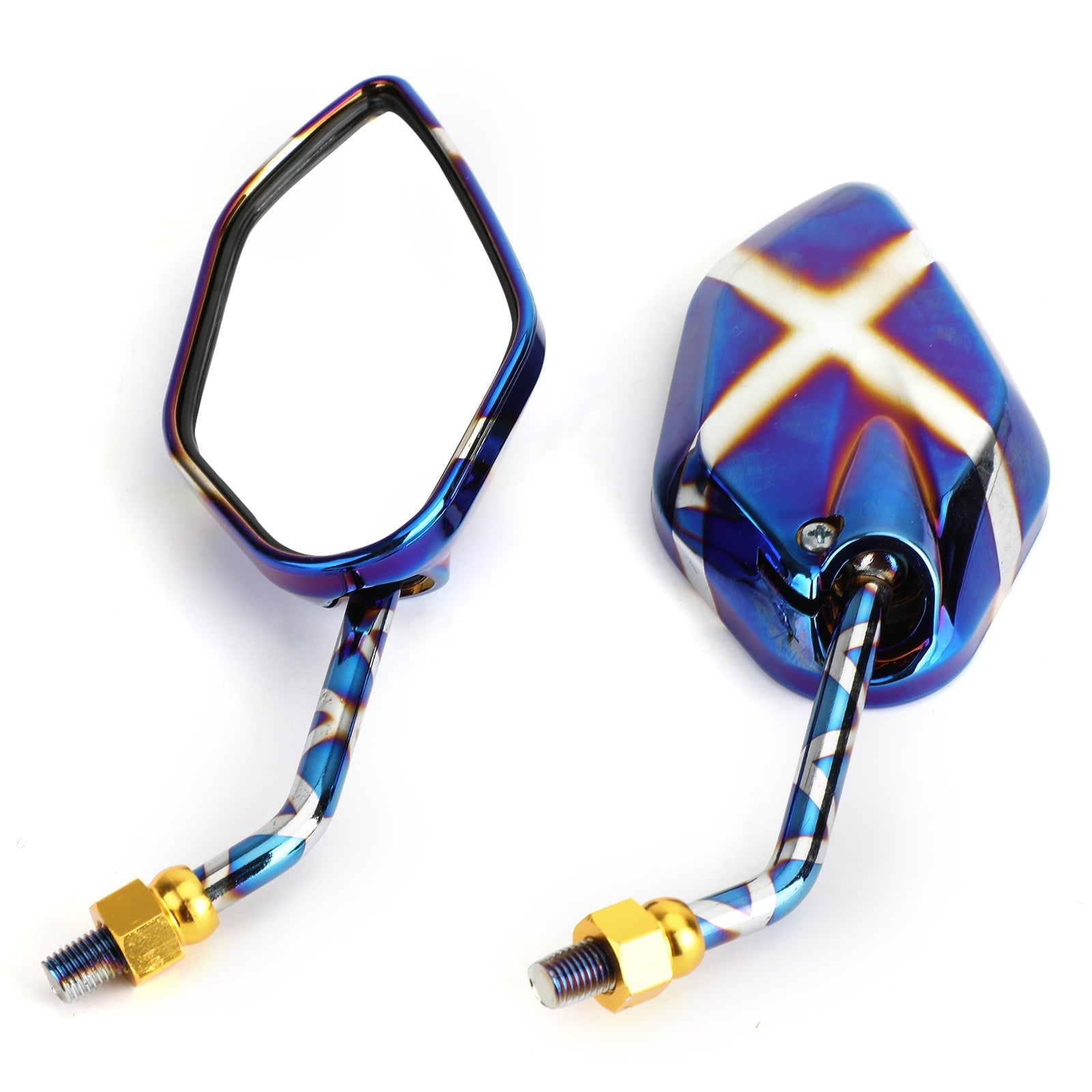 Spätný pohľad bočné zrkadlá 10 mm m10 pre motocyklový skúter Cruiser Chopper Sportbike generic