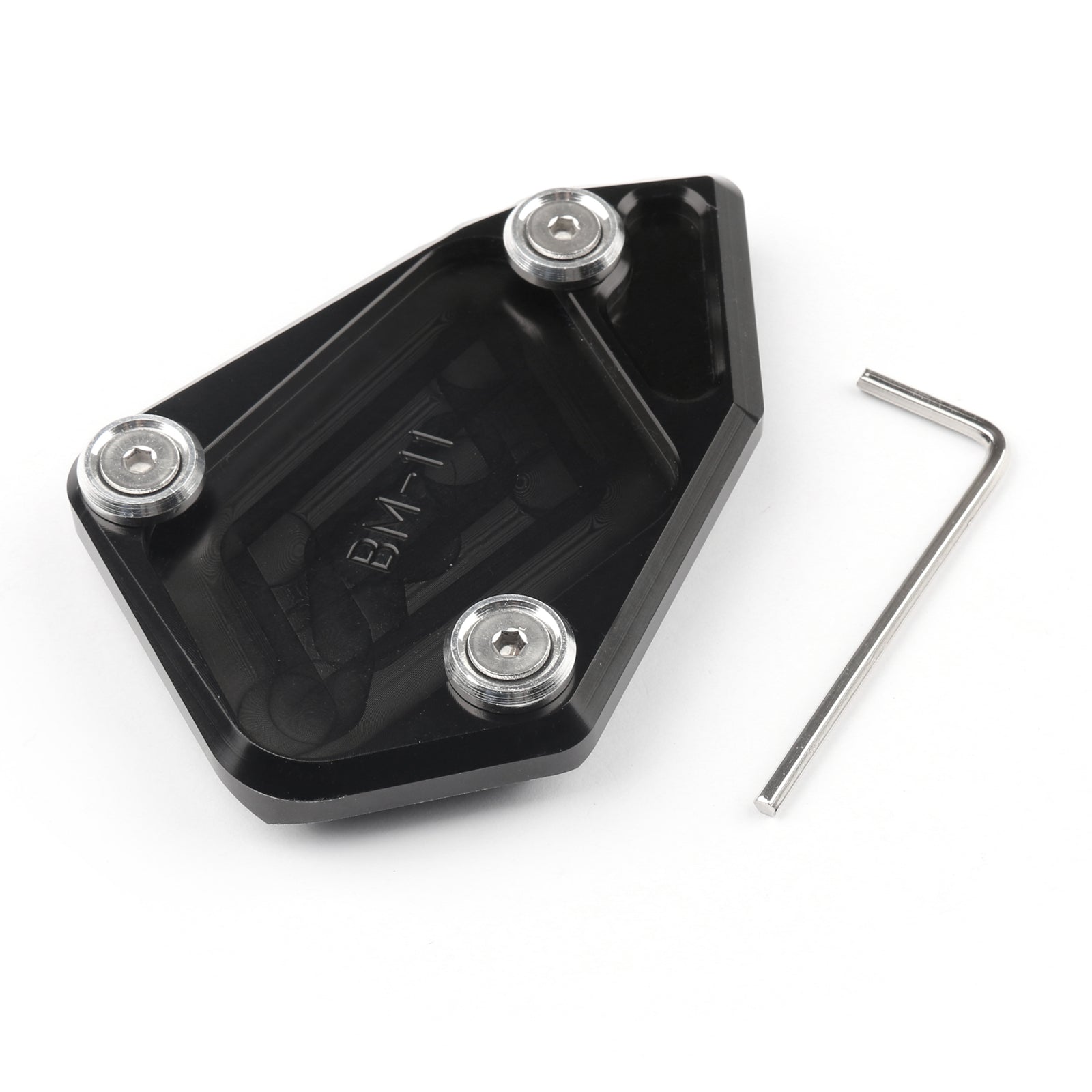 2008-2012 BMW R1200GS 2008-2014 Adventure Black Side Kickstand Stand Plate Pad Pad Side Kickstand Stand Plate Pad Generic