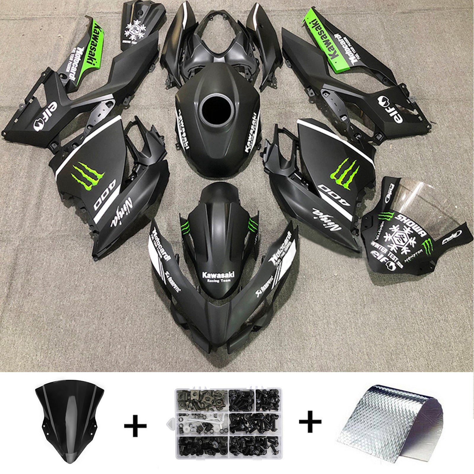 Kit de carénage Kawasaki EX400/Ninja400 2018-2024