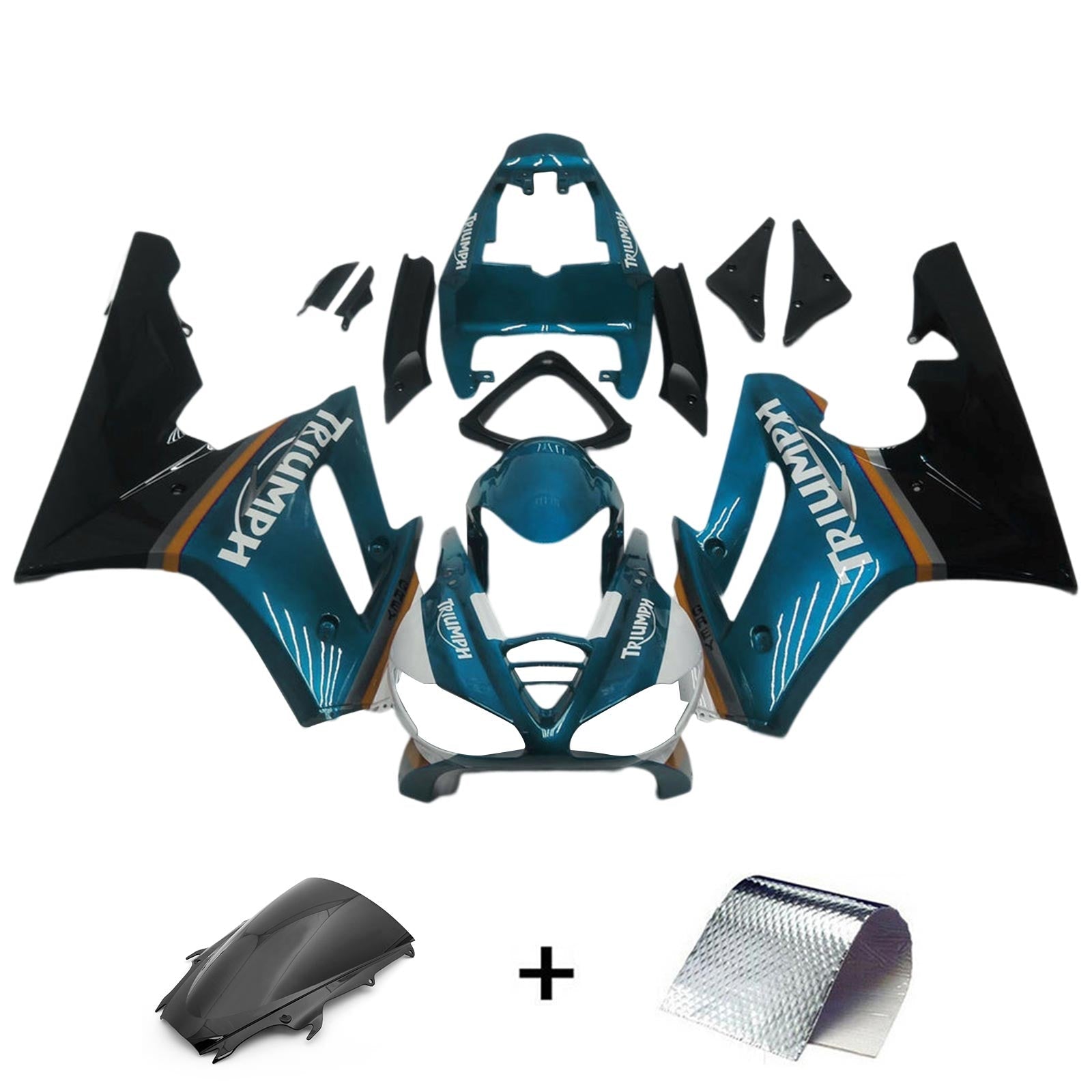 2009-2012 Triumph Daytona 675 Kit de carénage Kit de carrosserie en plastique Abs
