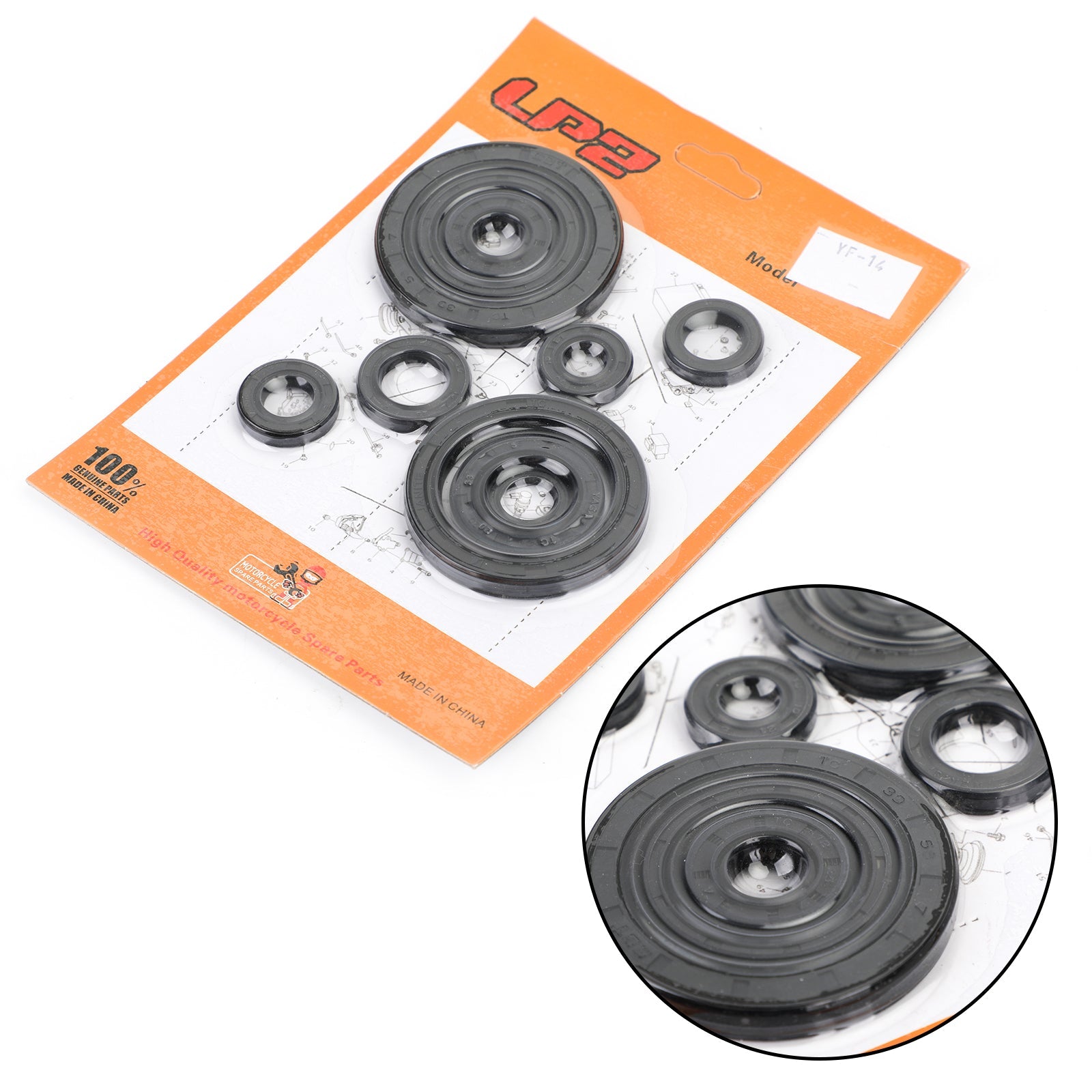 10st-motoroljetätningssats för Honda CRF250R 2004-2009 CRF250X 2004-2017 Generisk