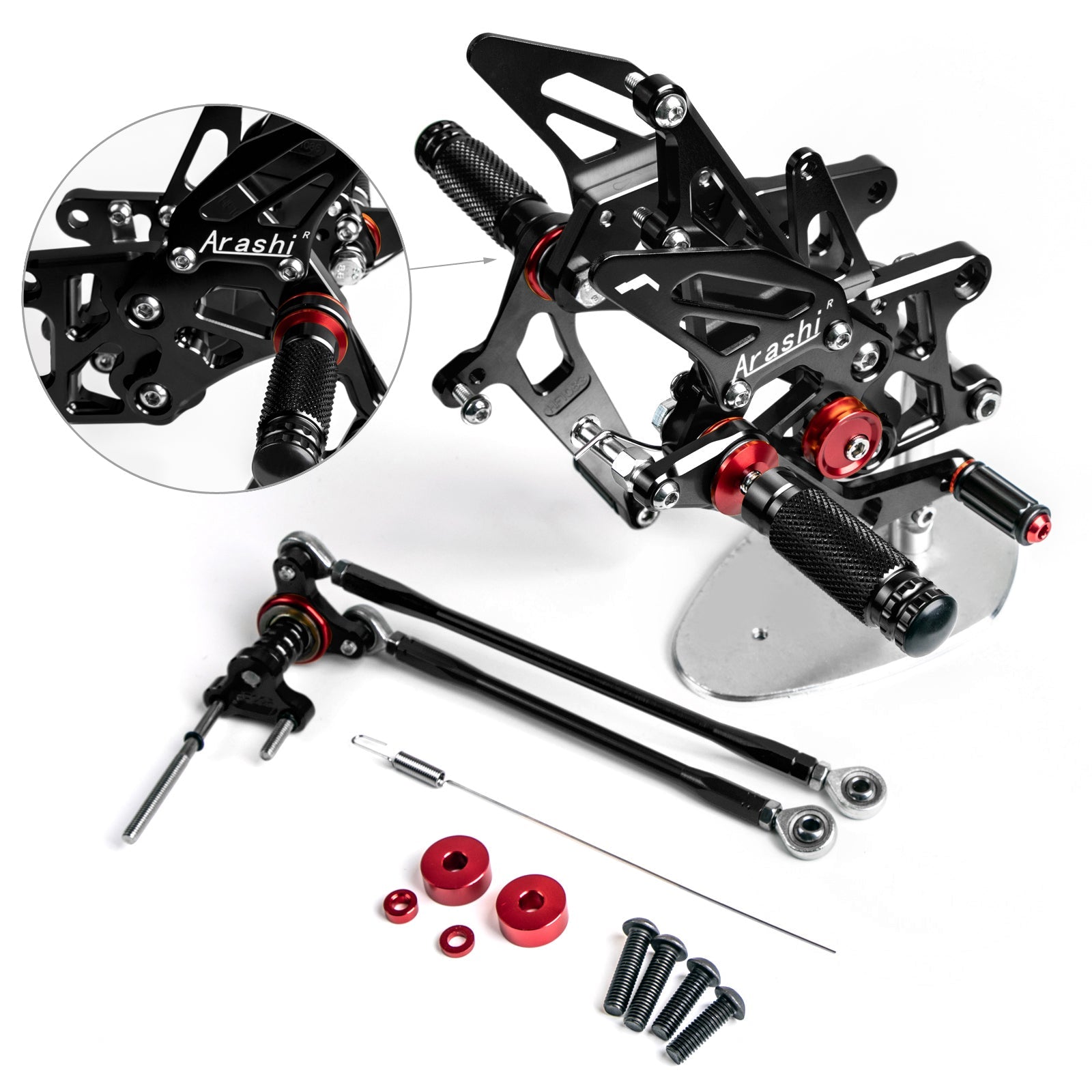 Pédale de pEG de repose-pied en arrière noir pour Honda CBR600RR ABS 2009-2015 2014 générique