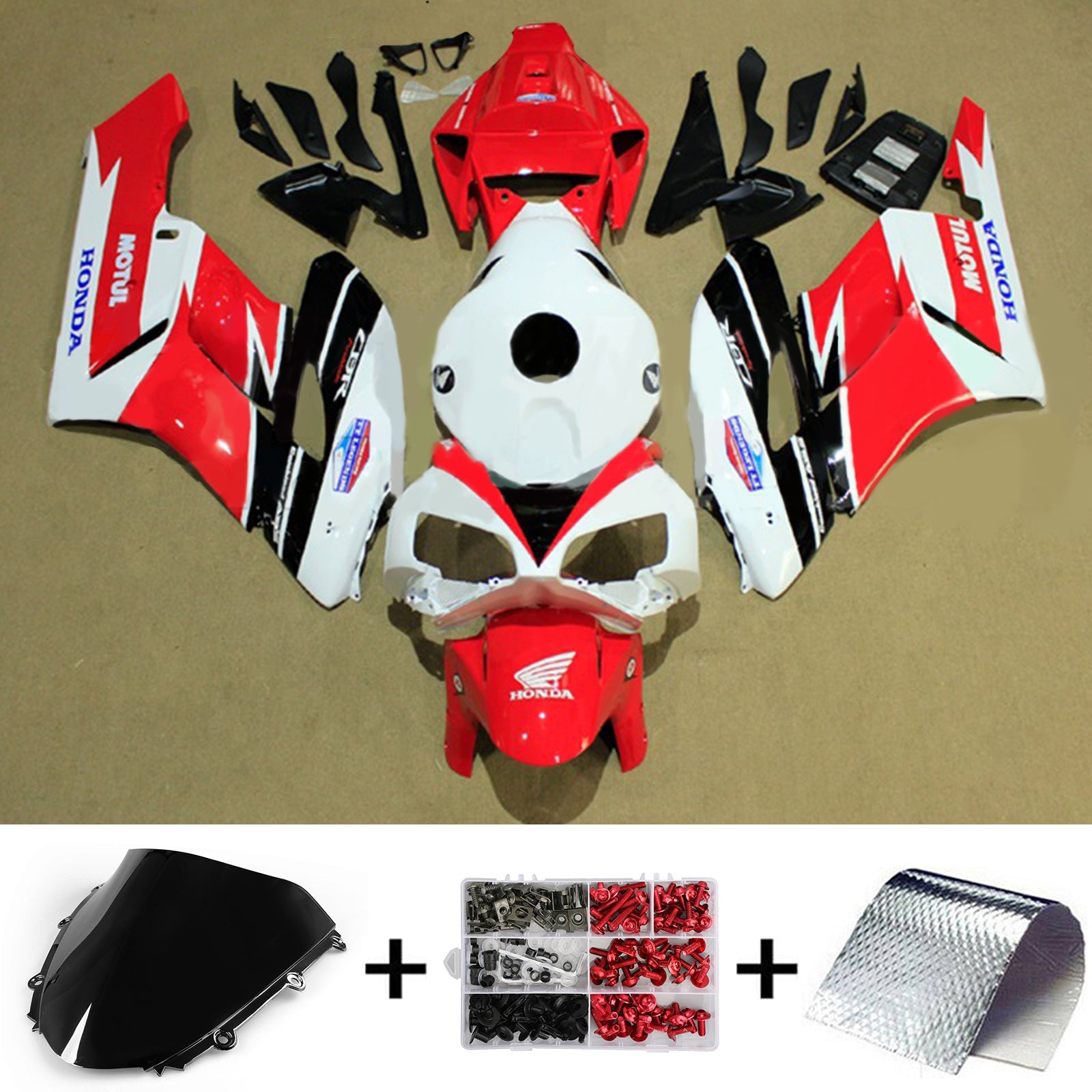 2004-2005 Honda CBR1000RR Kit de carénage carrosserie plastique ABS