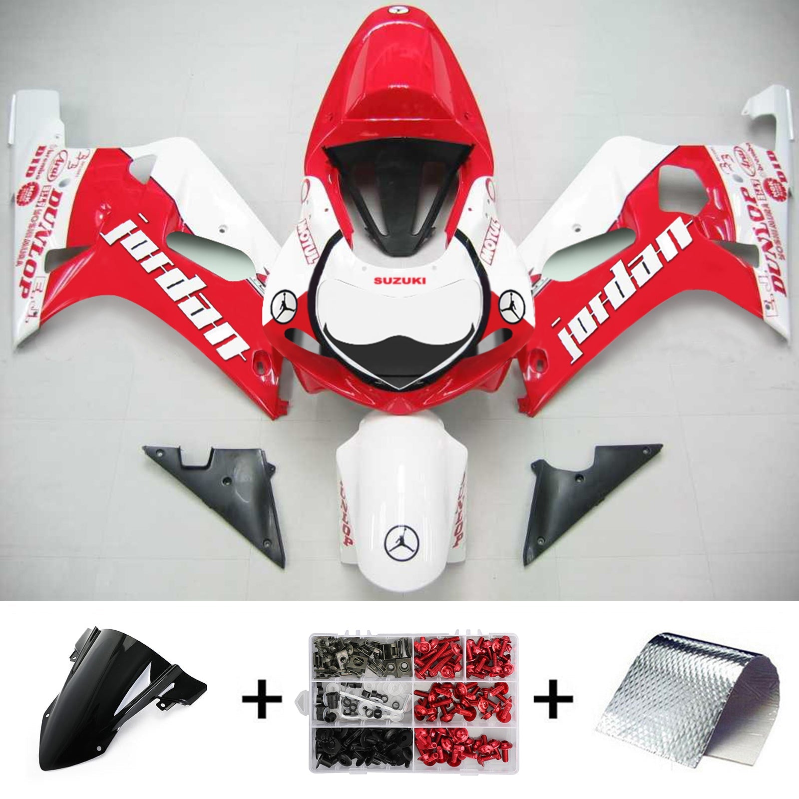 2001-2003 Suzuki GSXR750 K1 Amotopart Injection Fairing Kit Bodywork Plastic ABS #108