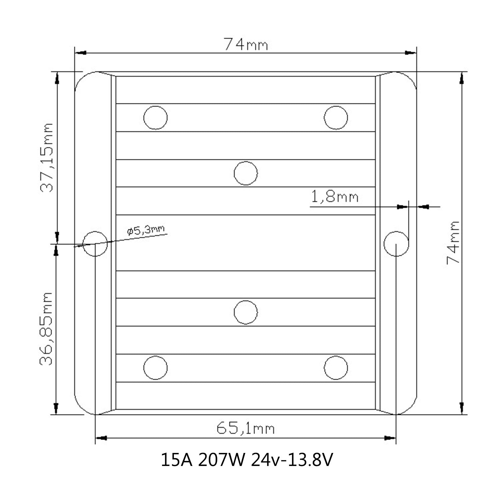 24V 15A Pule para 13,8V regulador de redutor de tensão do conversor DC-DC 207W