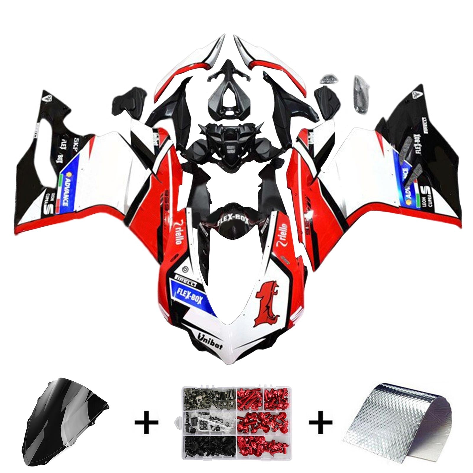 2015-2020 DUCATI 1299 959 Kit de carénage Kit de carrosserie Plastique Abs