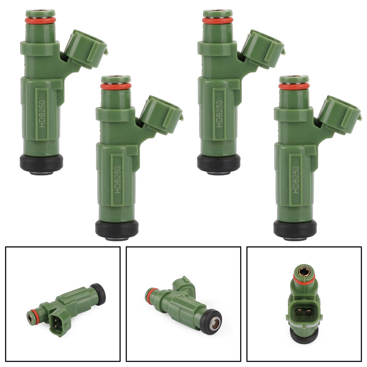 4pcs drivstoffinjektorer passform 2004-2007 Mitsubishi Lancer 2.0L L4 HDB250 generisk