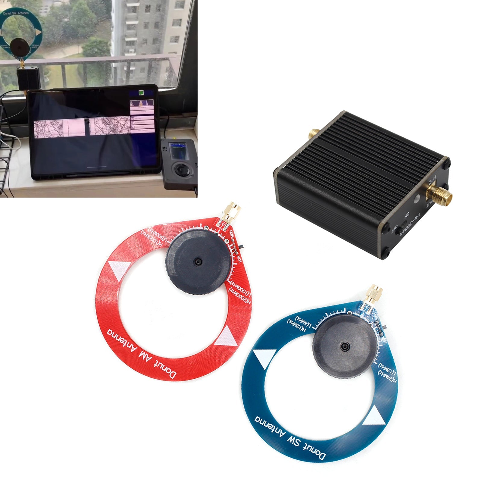 Amplificateur à haute impédance pour SDR Walkie Talkie Donut Am MW/SW Antenne Hackrf One