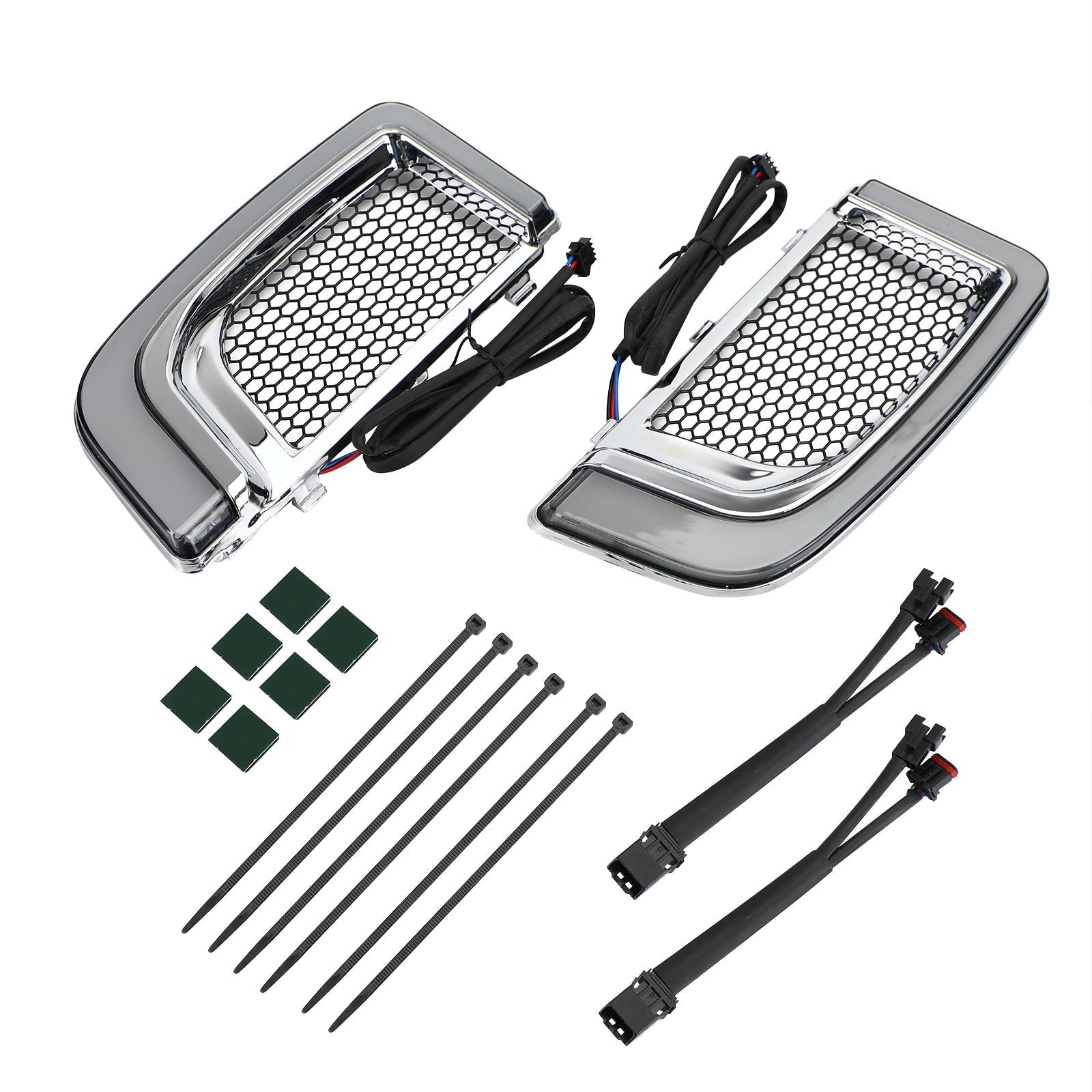 Tracer LED carenado inferior parrillas luces para Electra FLH/T Road Glide negro