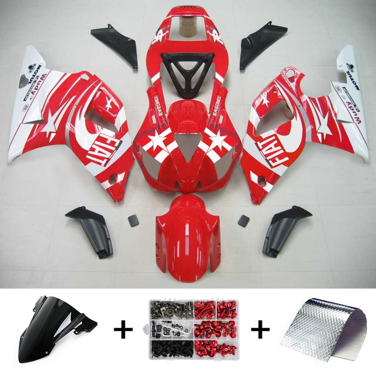 1998-1999 Yamaha yzf 1000 R1 Kit de camence d'injection Bodywork Plastic Abs # 106
