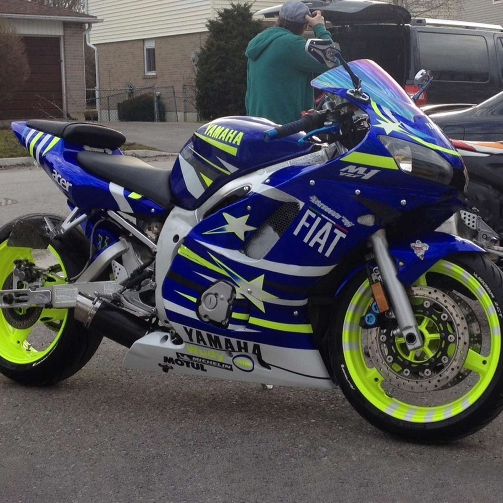 1998-2002 Yamaha yzf 600 R6 Kit de carénage injection de carrosserie en plastique ABS # 115