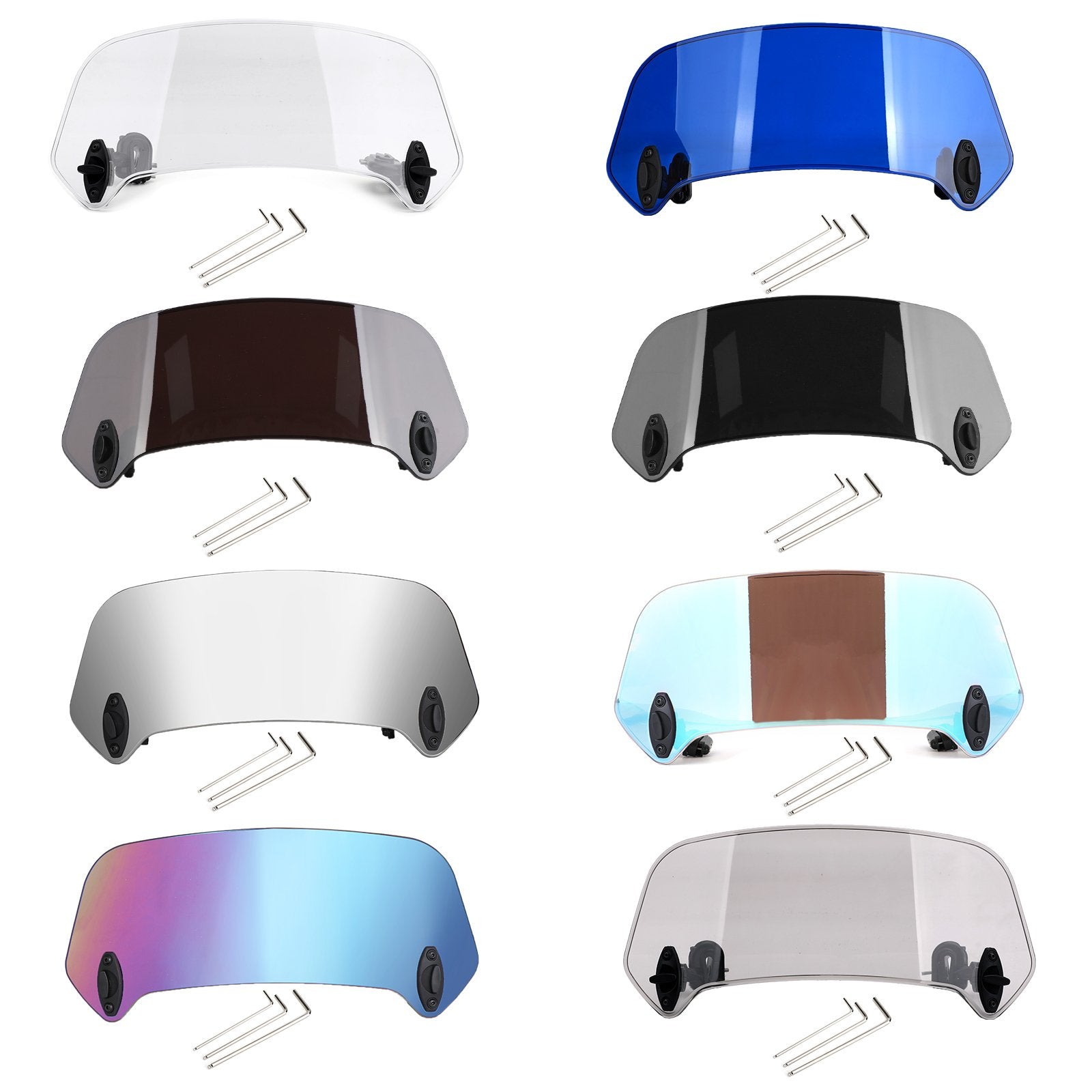 Clip ajustable para motocicleta, alerón de extensión de parabrisas, Deflector de viento genérico