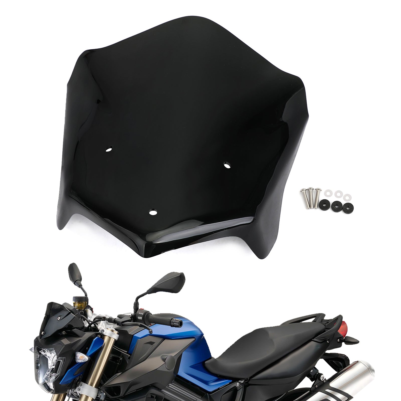 ABS plastové motocykle čelné sklo čelného skla pre BMW F800R 2015-2020 Generic