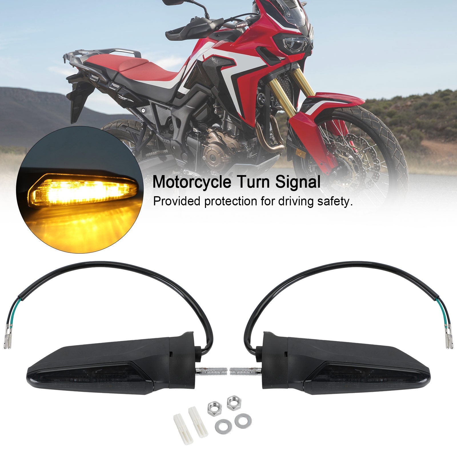 Luz LED de intermitente delantera trasera para HONDA CRF1000L Africa Twin 2015-2017 genérico