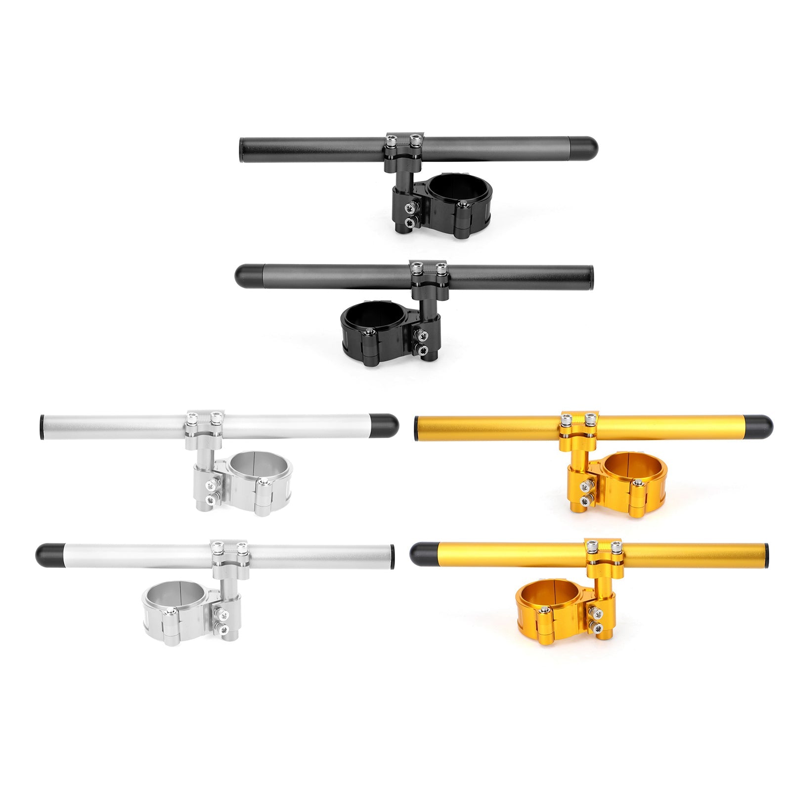 Universal justerbar roterbar CNC Billet Clip ONS gaffelrør styresett 52mm generisk