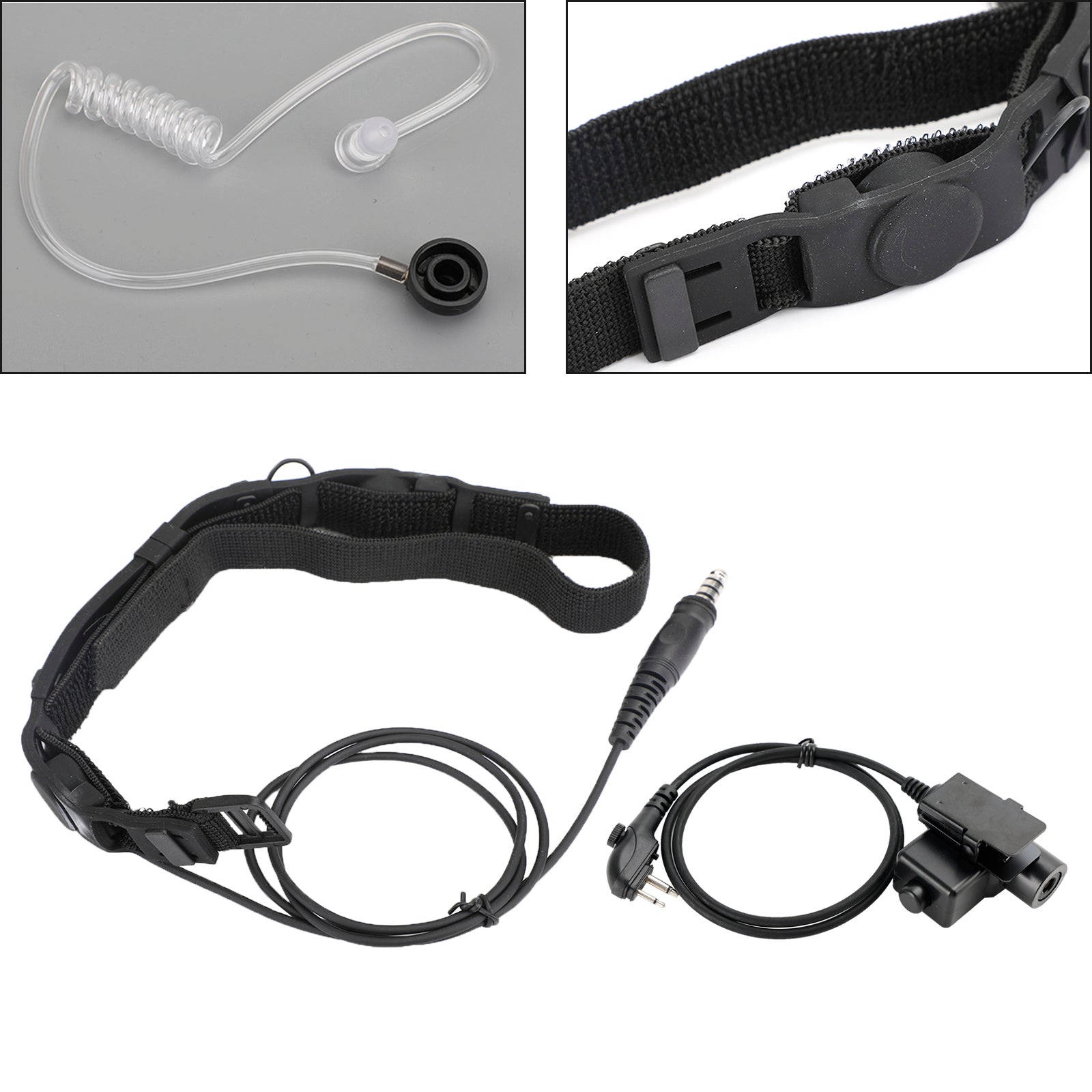 För HYT PD415 PD500 PD505 6-stift U94 PTT THROAT Tube 7.1mm Plug Tactical Headset