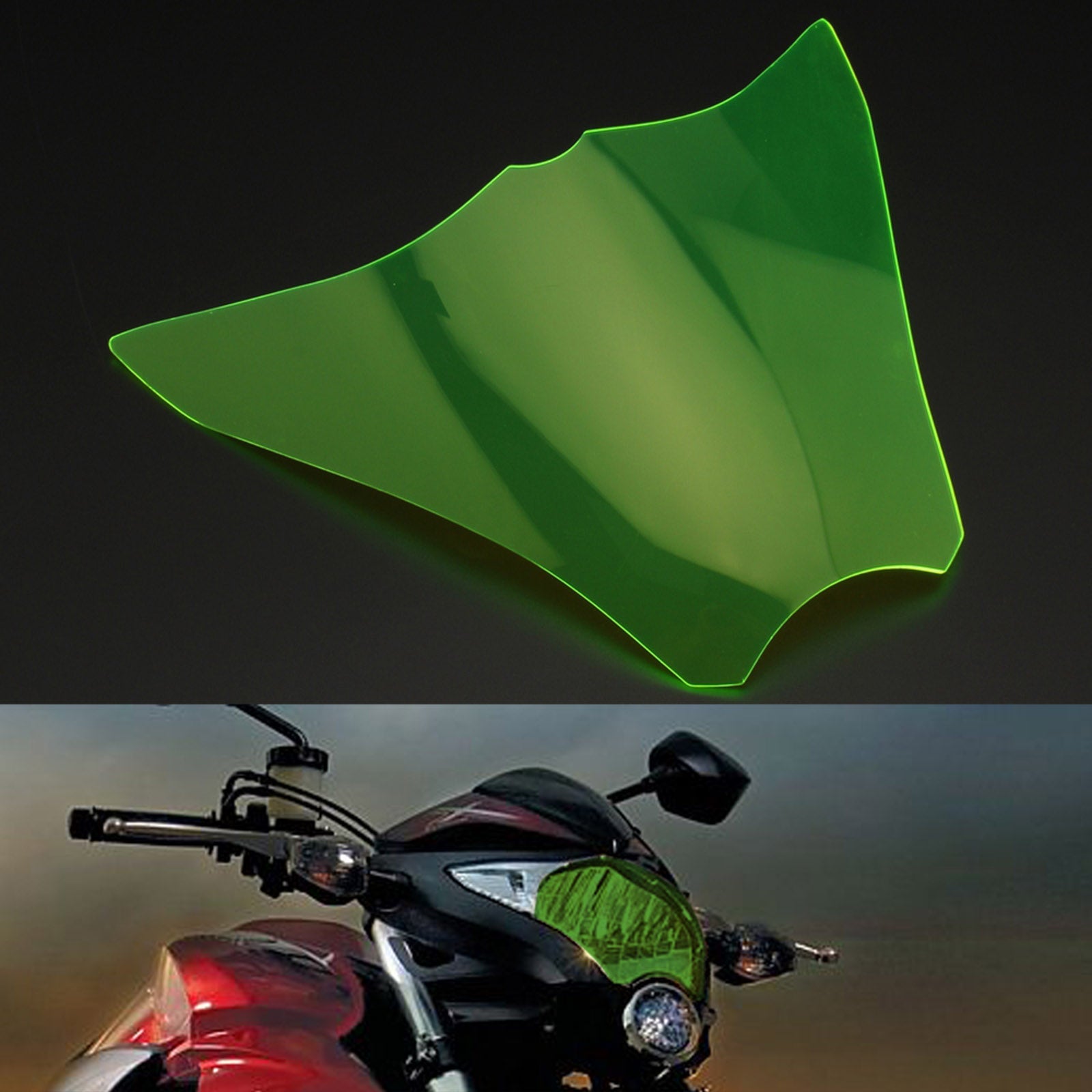 Protector de lente de faro delantero, lente de lámpara apta para Honda Cb1000R 08-17, humo genérico