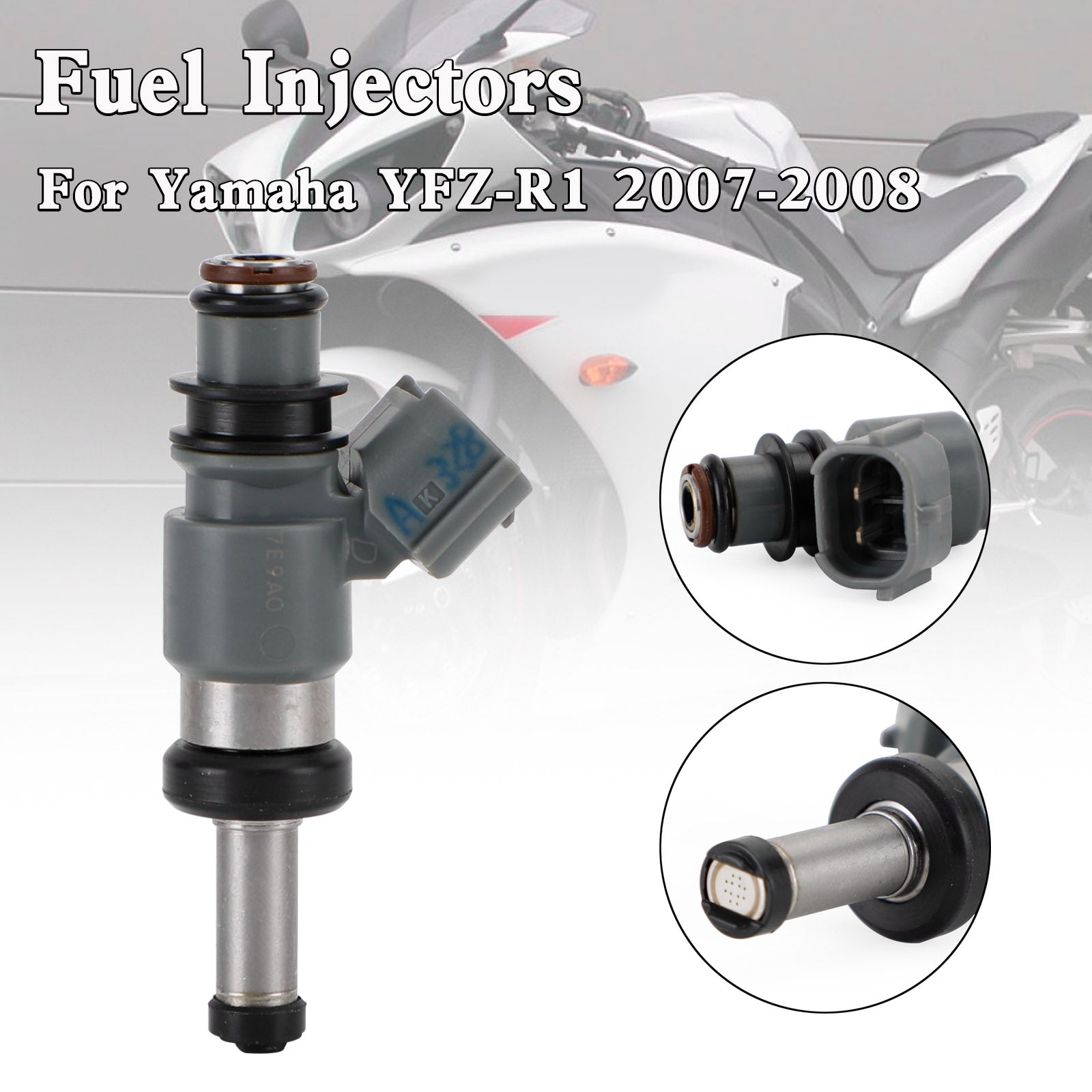 Yamaha YFZ R1 WR250 FZ09 FZ10 MT09 MT10 4C8-13761-00-00 Drivstoffinjektor