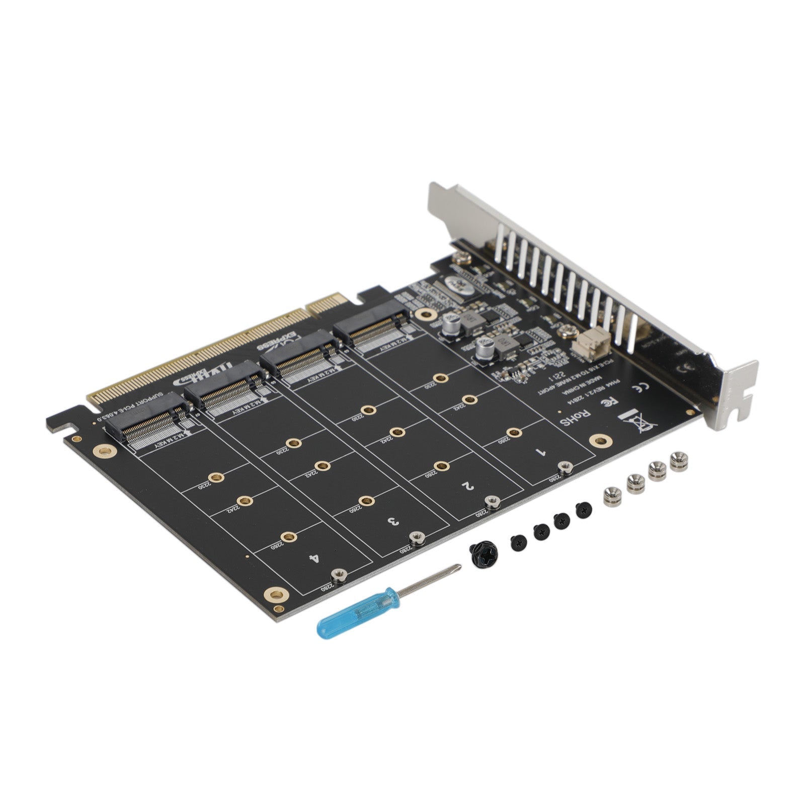 Adaptador M.2 NVME SSD a PCI-E 4,0 X16, tarjeta de expansión compatible con PH44 2280 2242