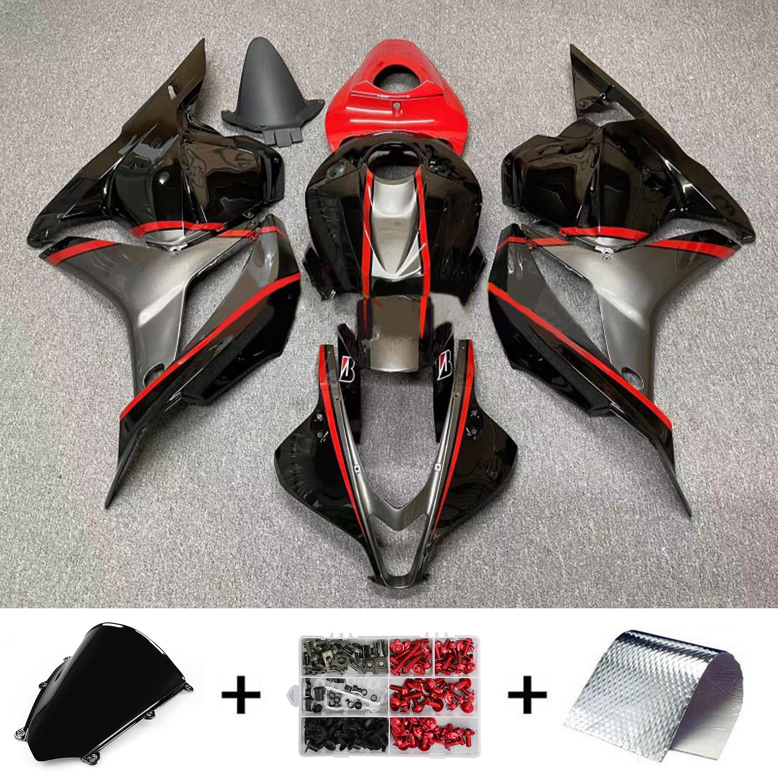 2007-2008 Honda CBR600RR F5 Kit de carénage Kit de carrosserie Plastique Abs