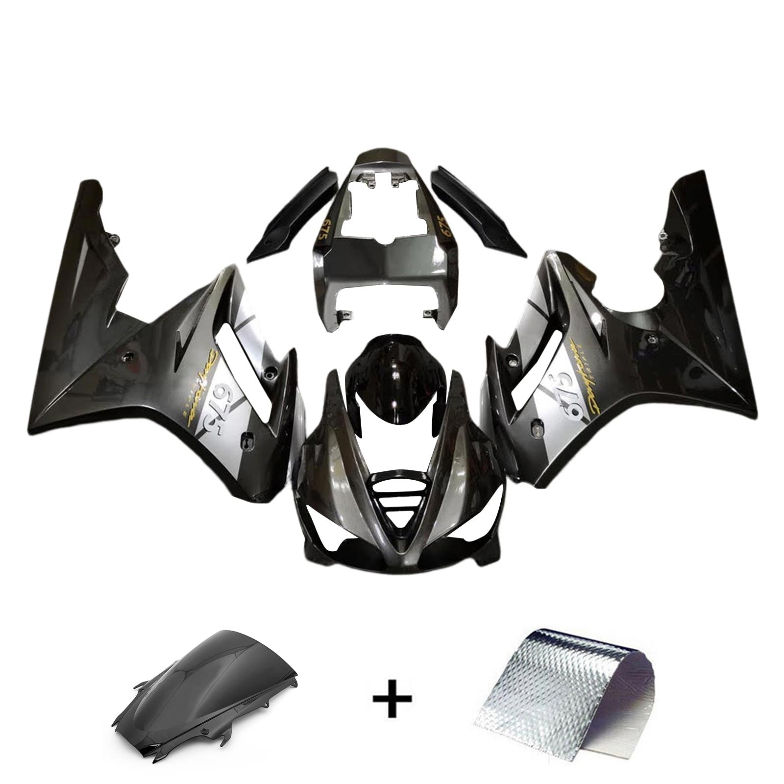 2009-2012 Triumph Daytona 675 Kit de carénage Kit de carrosserie en plastique Abs