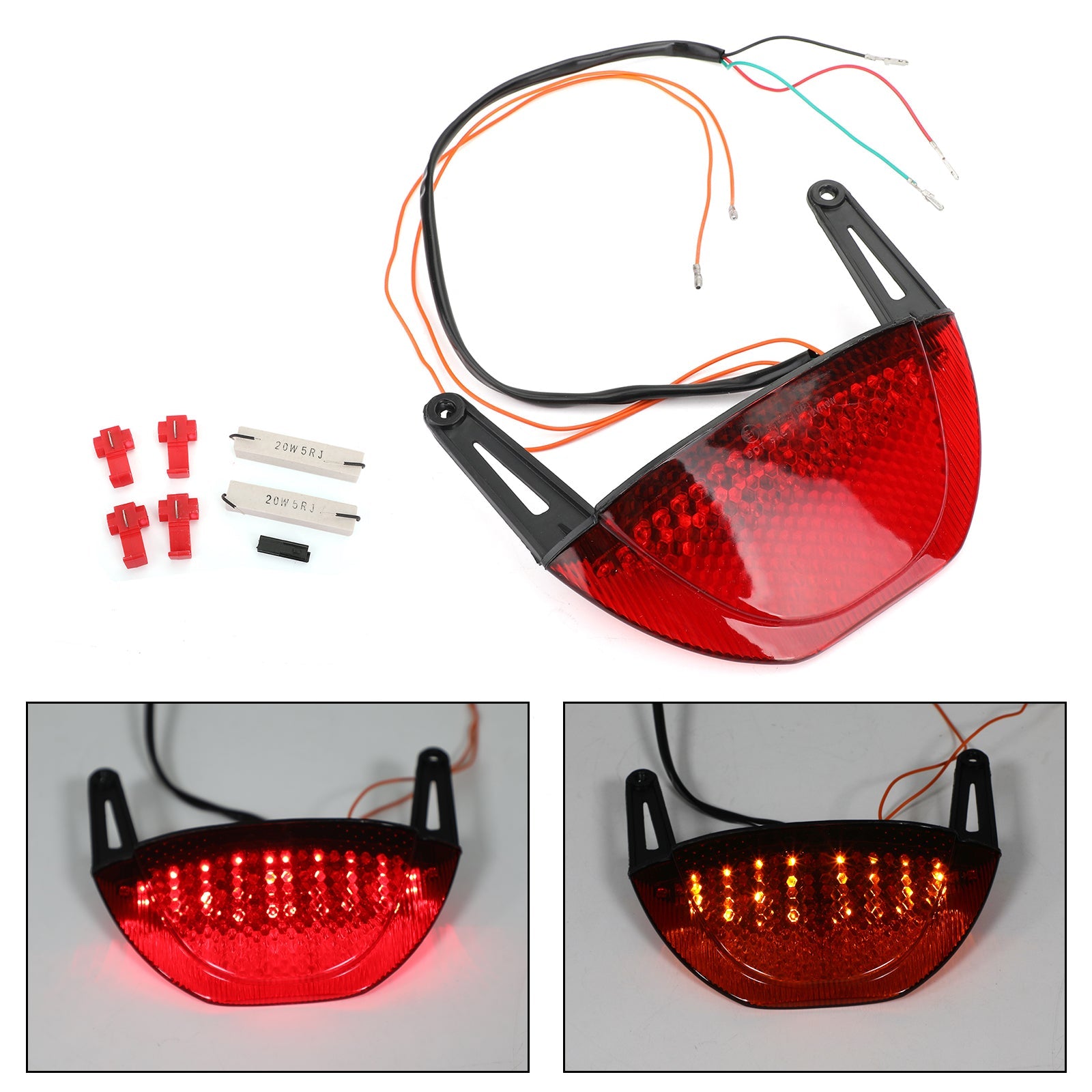 Motocykel zadná brzda Turn Signals Taillight pre Honda CBR 600RR 2007-2012 Red Generic