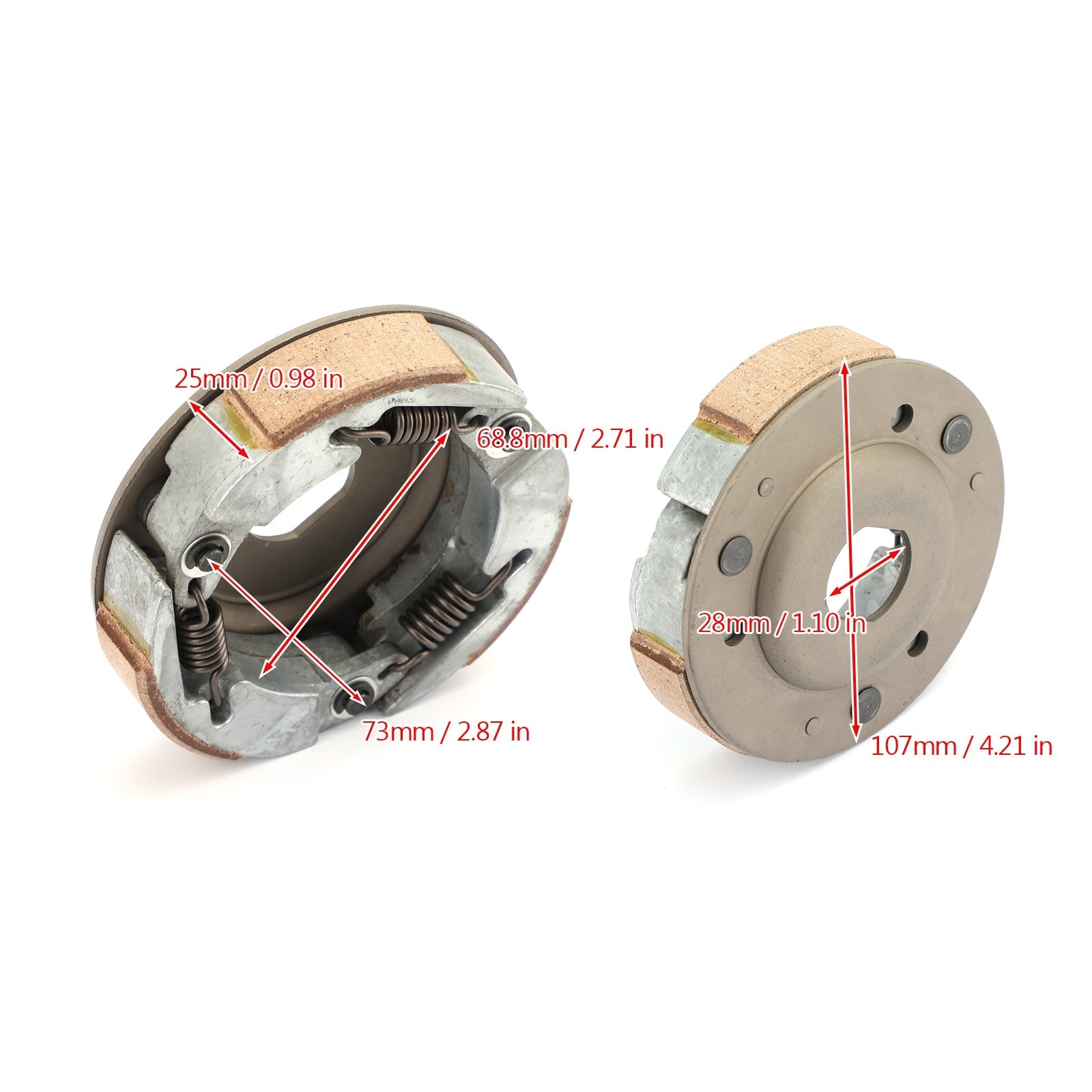 Komplett viktsats för clutchskor & Fjäder för Kawasaki KSF90 KFX90 2007-2020 Generisk