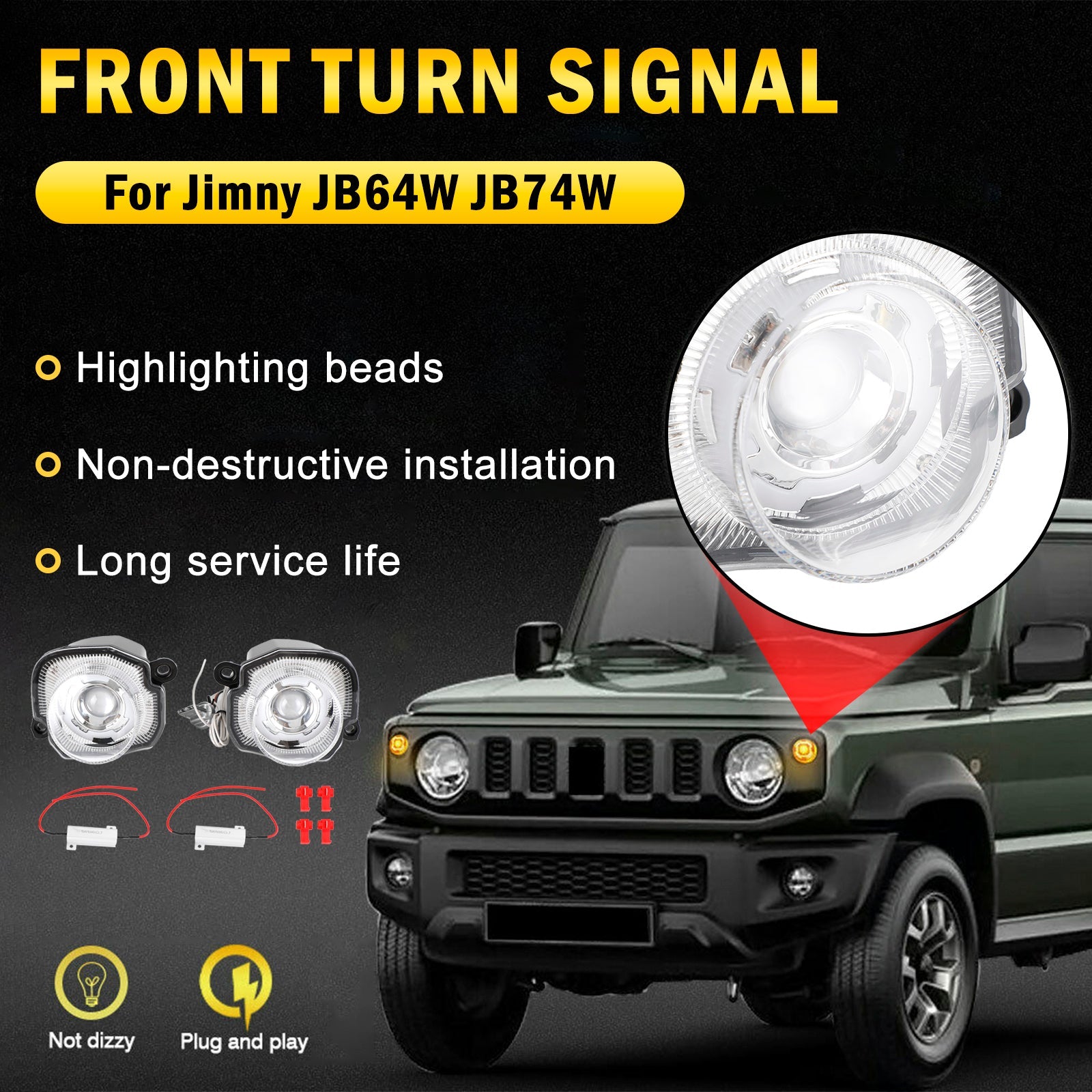 Suzuki Jimny JB64 JB74 2019-2021 Clear Dvojica svetla signálu predného otočenia