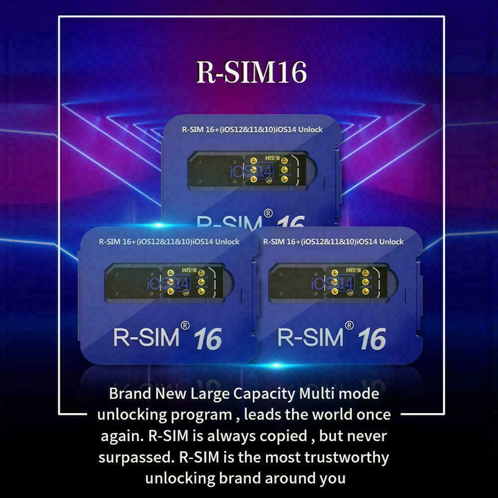 R-SIM 16 Nano Unlock RSIM Card Fit för iPhone 13 12 Mini 12 Pro XS Max 8 iOS 15