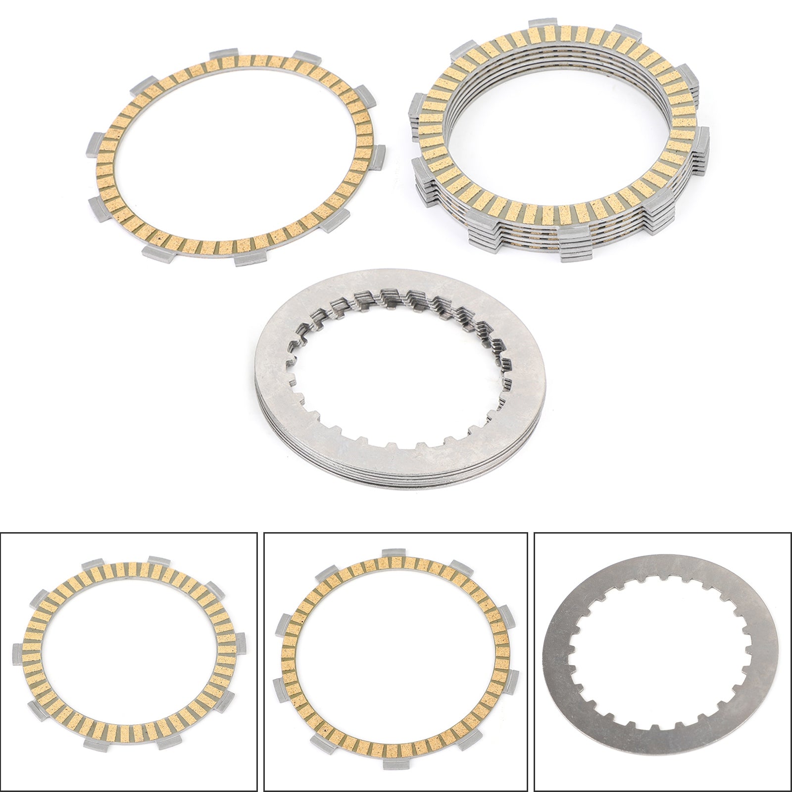 Kopplingssats stål & Friktionsplattor för Honda CRM250 CB400 CL400 XR400 1994-2008 Generisk