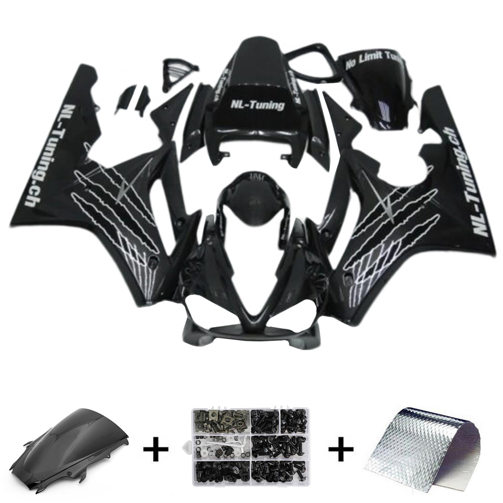 2009-2012 Triumph Daytona 675 Kit carénage carrosserie plastique ABS