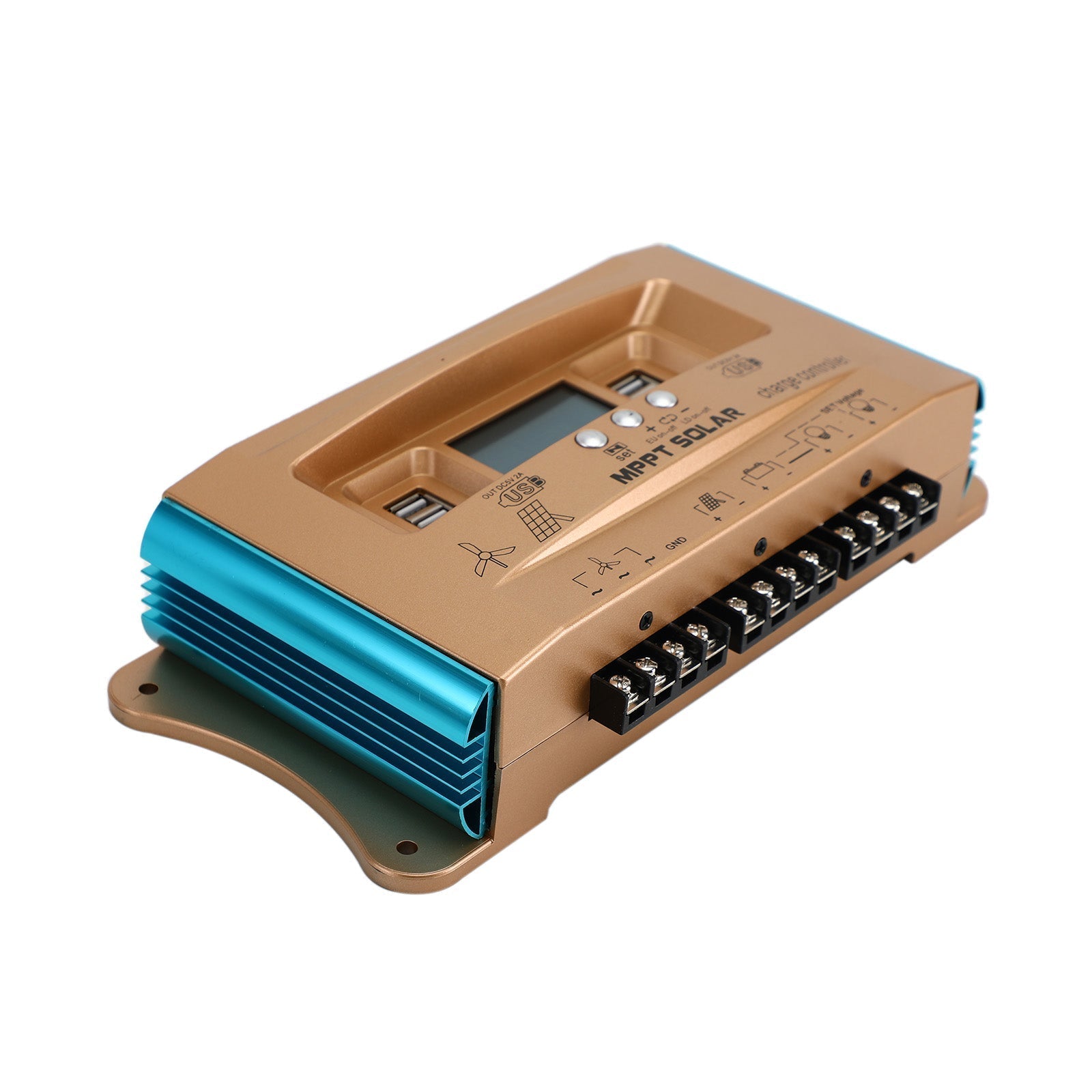 30A MPPT AUTO Double chargeur de charge hybride à vent USB CHARGEUR 12V-60V