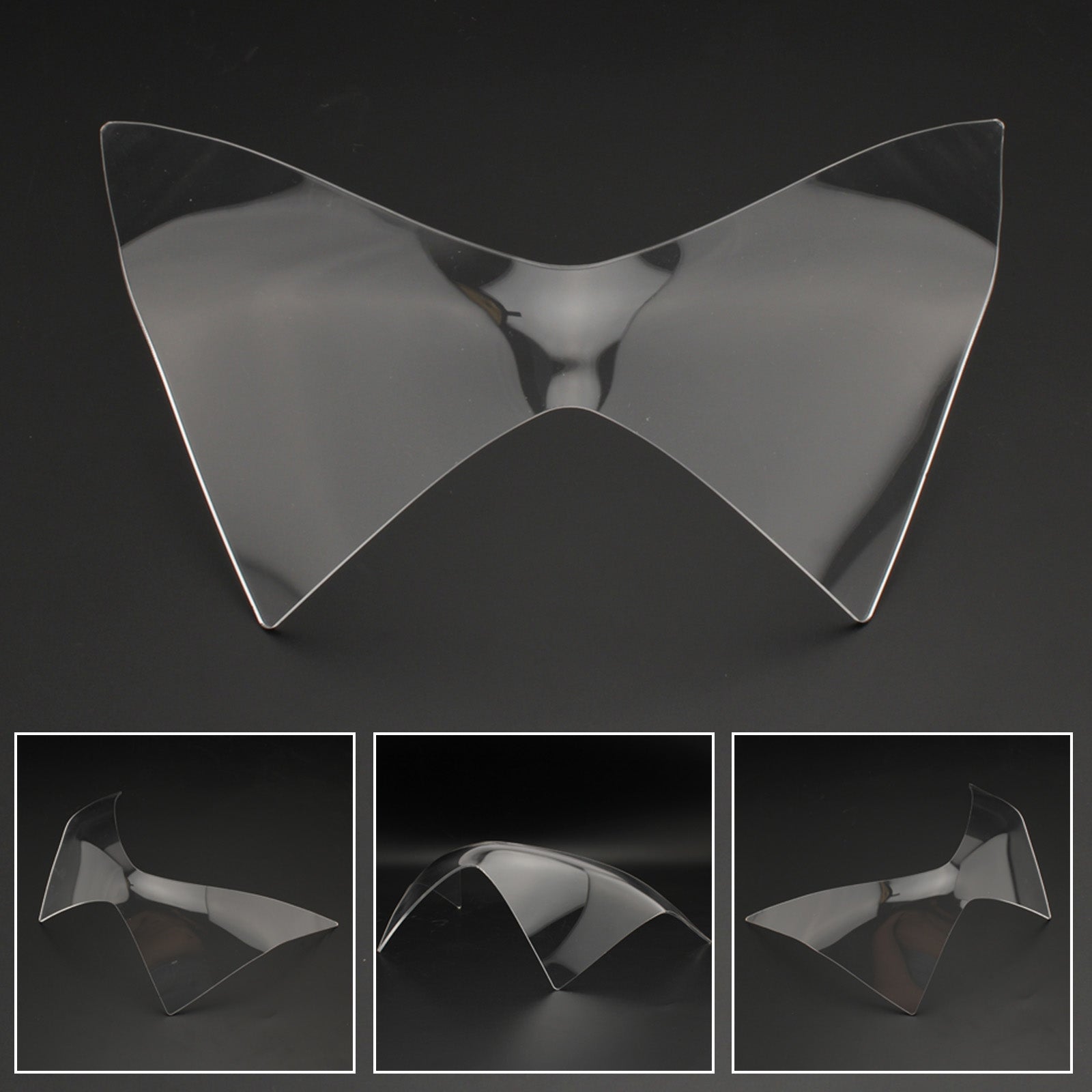 Protector de lente de faro delantero apto para Kawasaki Z250 Z300 Z800 13-16 humo genérico