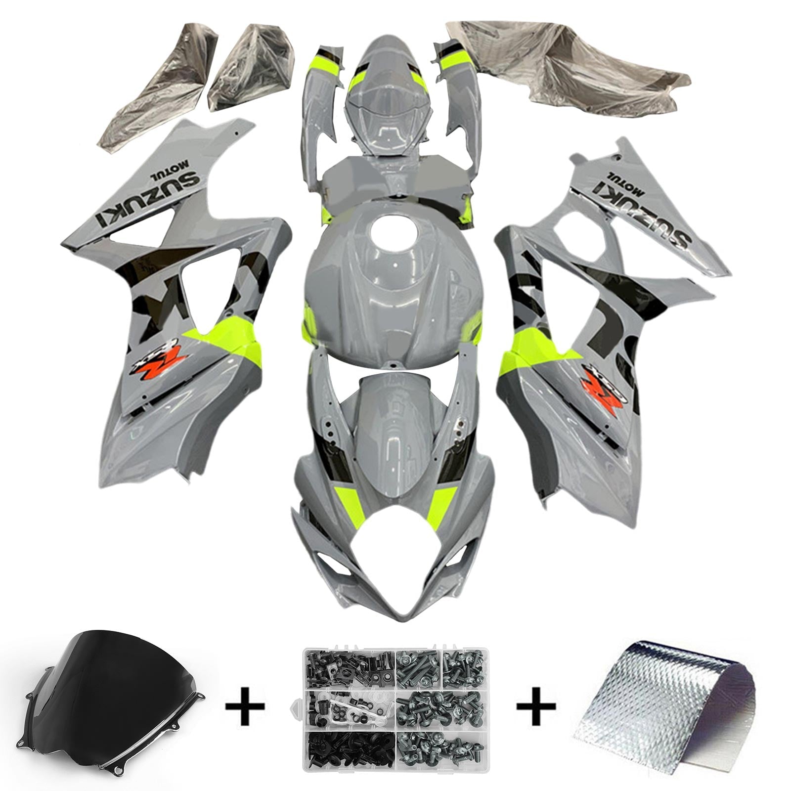 2007-2008 Suzuki GSXR1000 K7 Kit de carénage carrosserie plastique ABS
