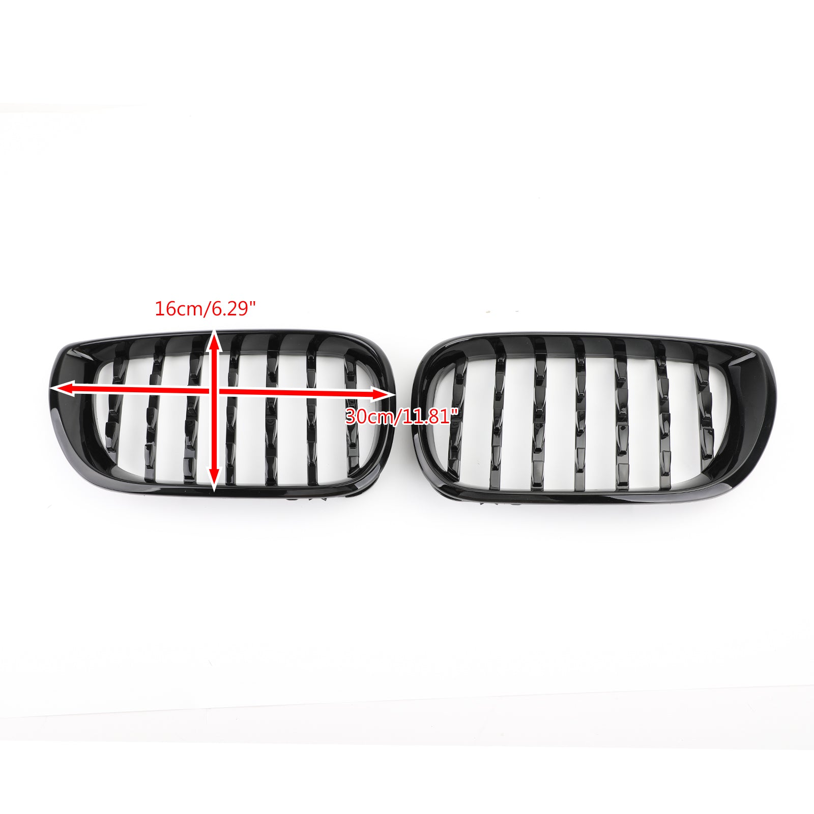 2002-2005 BMW E46 Sedan/Touring Facelift 4Dr Diamond Style Front Grille Zwart&Chroom/Chroom/Zwart Generiek
