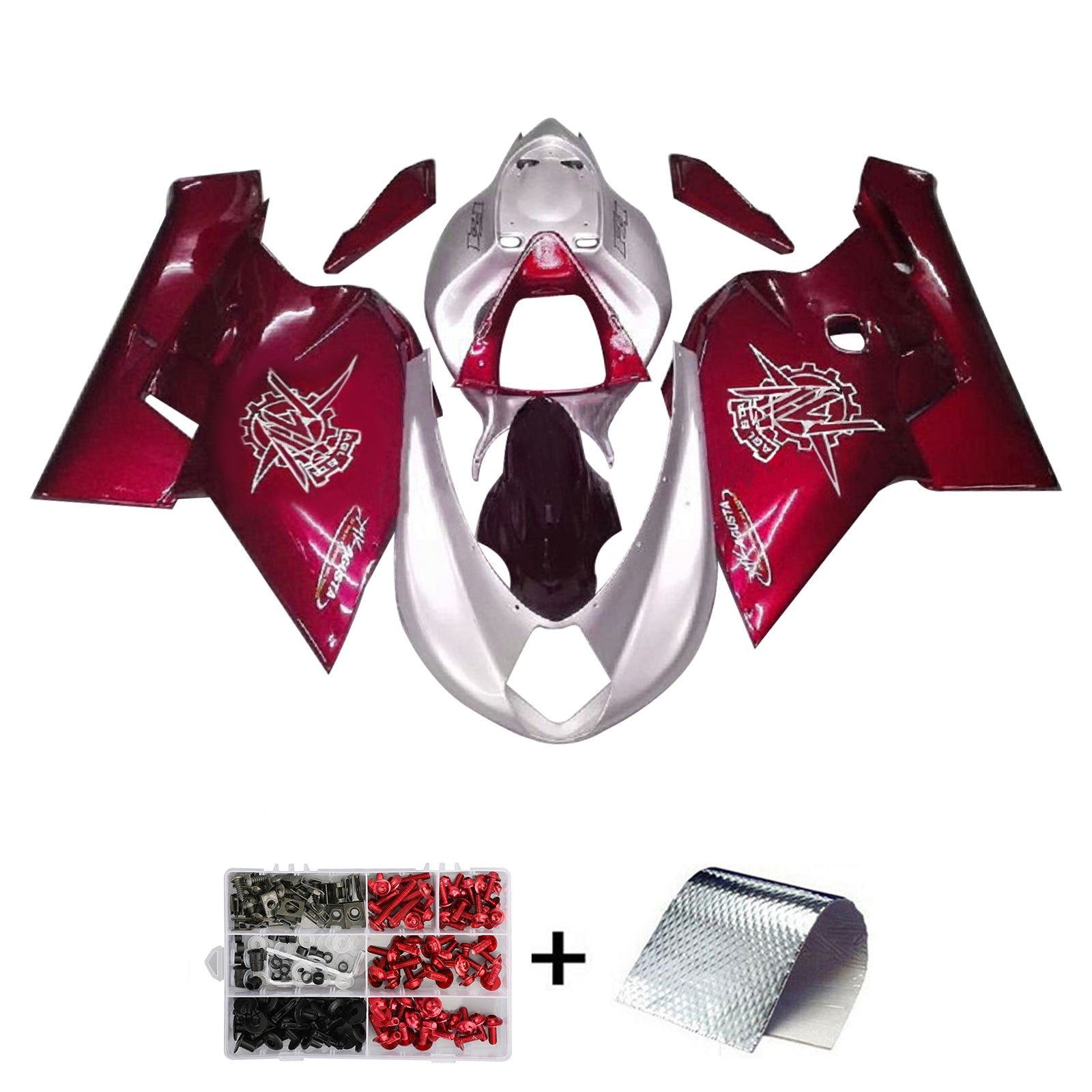 2005-2006 MV Agusta F4 1000 Kit de carénage carrosserie plastique ABS