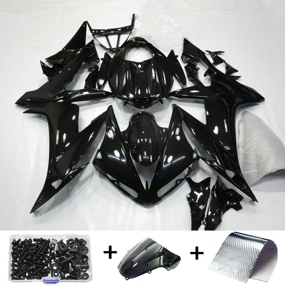 2004-2006 YAMAHA YZF R1 FAIRING GLOSS Black Fairing Kit