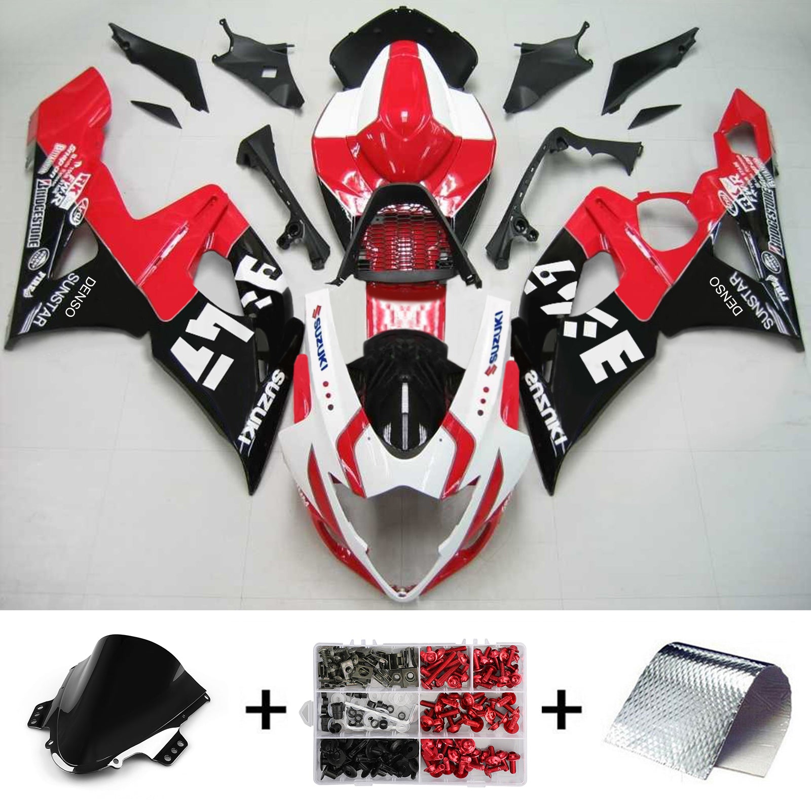 2005-2006 SUZUKI GSXR1000 K5 AMOTOPART INJEKTION FAIRING KIT BOODYWORK ABS #148