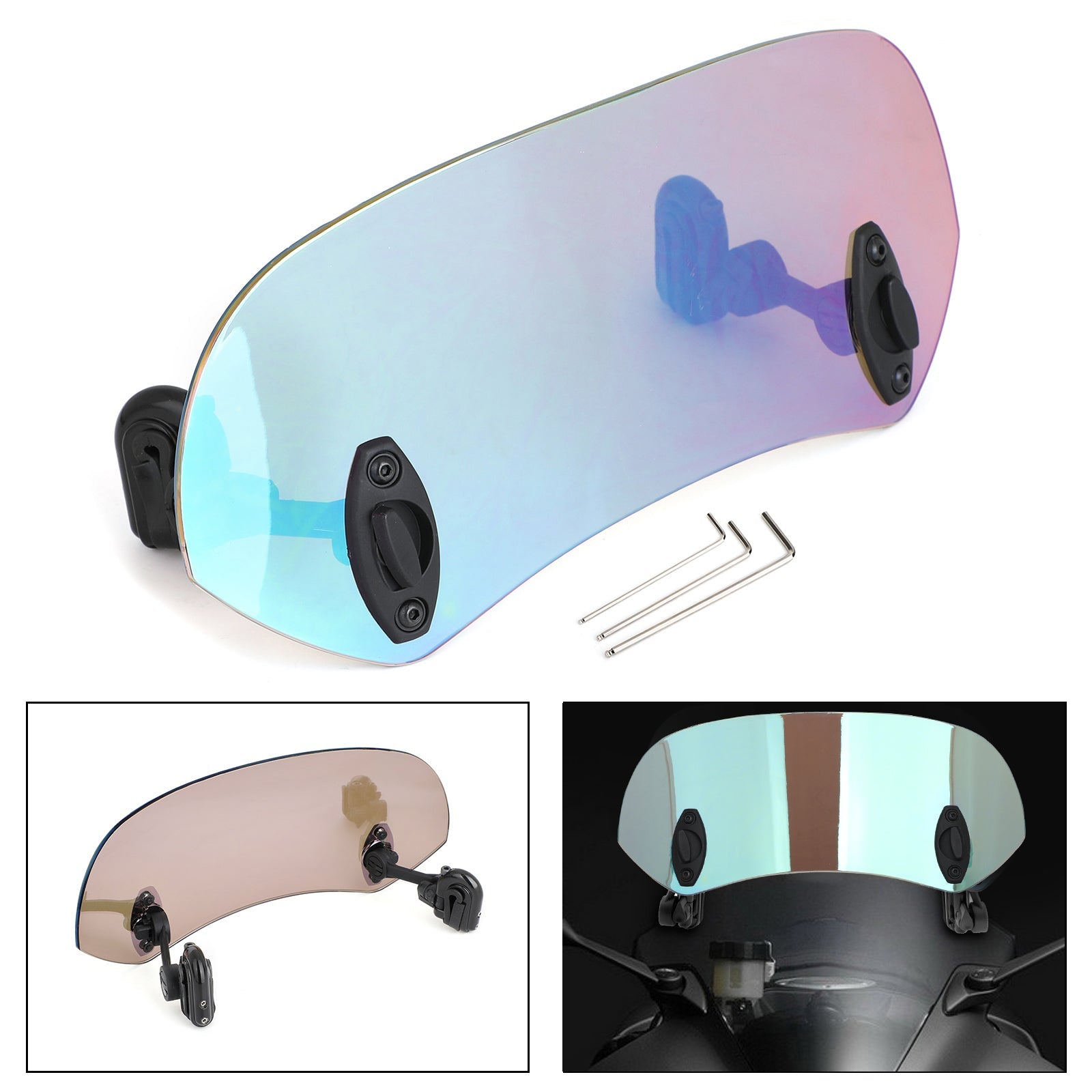 Extension de pare-brise à Clip réglable pour moto, déflecteur de vent