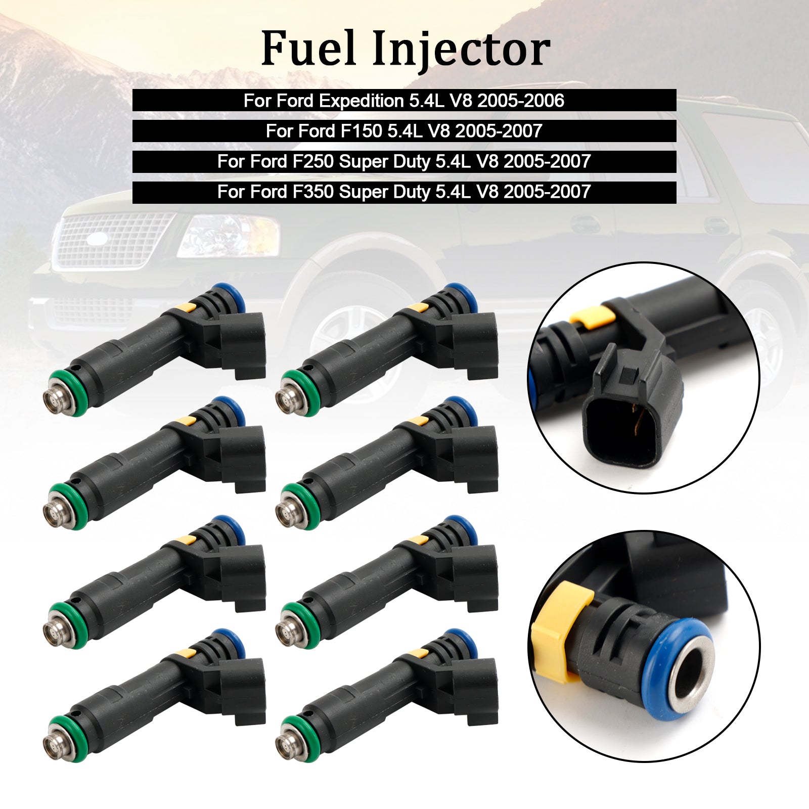 8pcs injecteur de carburant ajusté Ford F150 F250 F350 Expedition Super Duty 2005-2007 5.4L