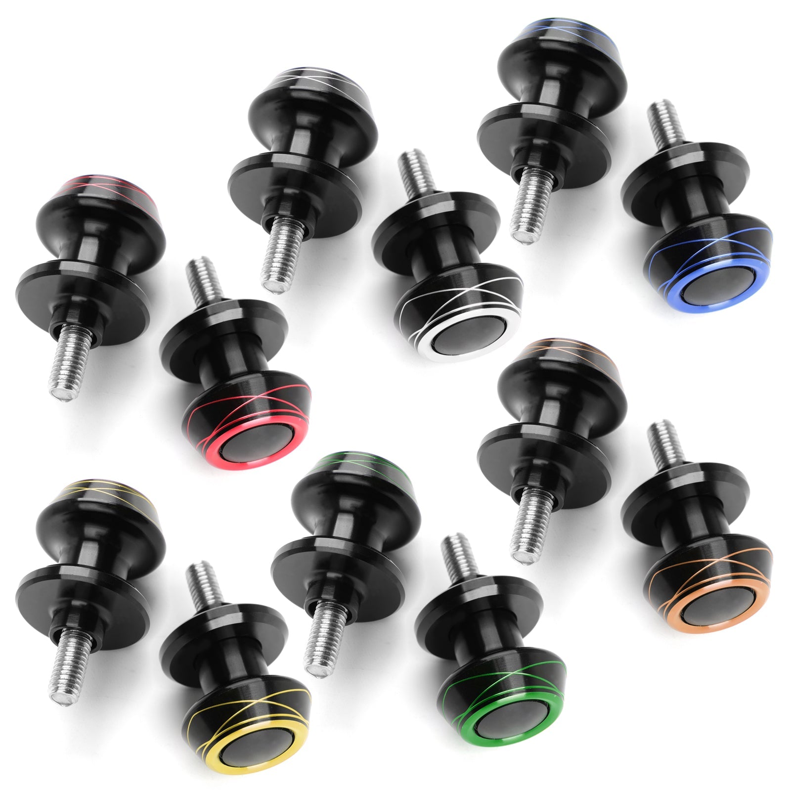 1Pair 8mm Moto CNC Swingarm Swing Arm Spools Spool Sliders för Suzuki Honda