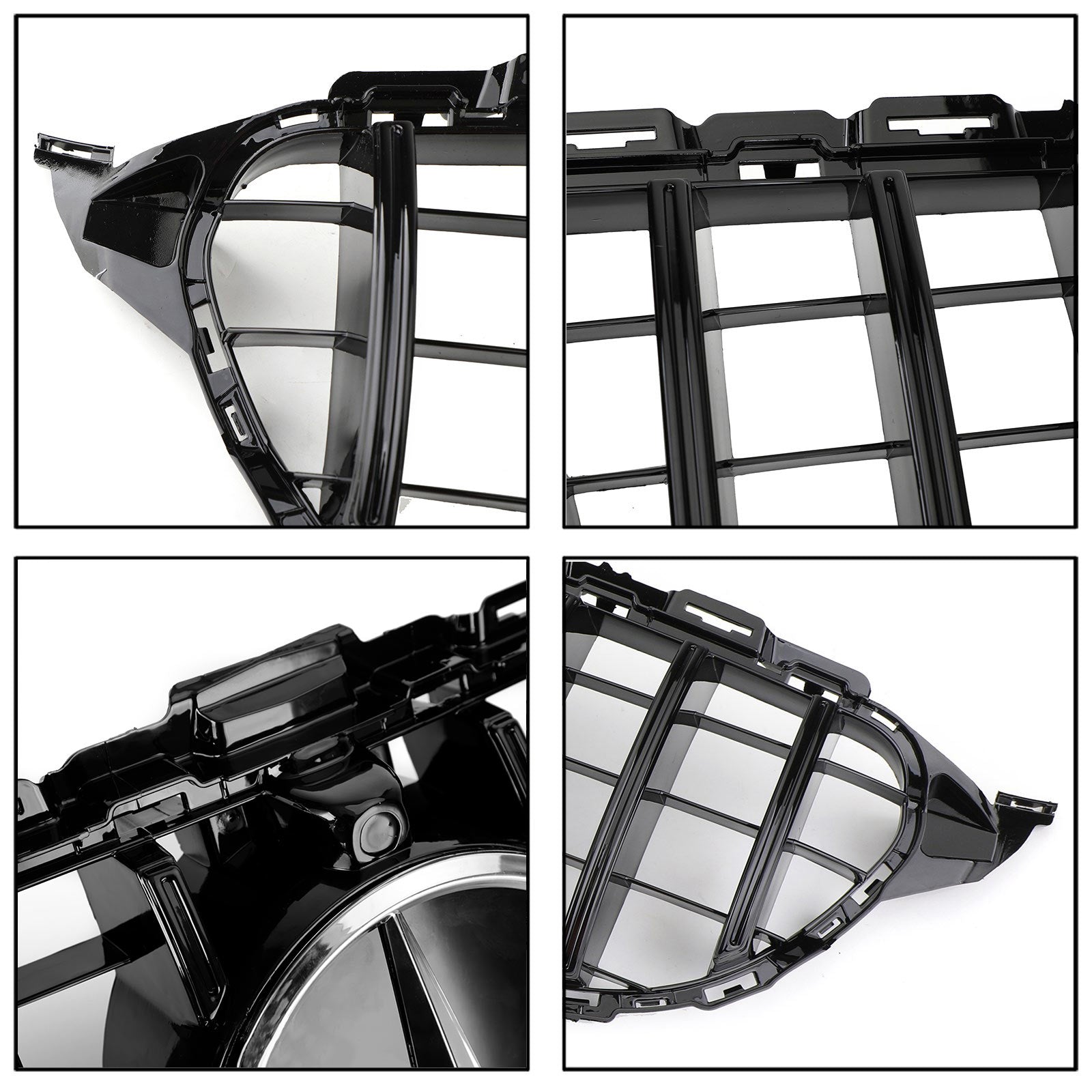 Mercedes Benz Clase C 2019-2021 W205 C300 C250 AMG (modelos con cámara) Parrilla estilo GTR con cámara Genérica