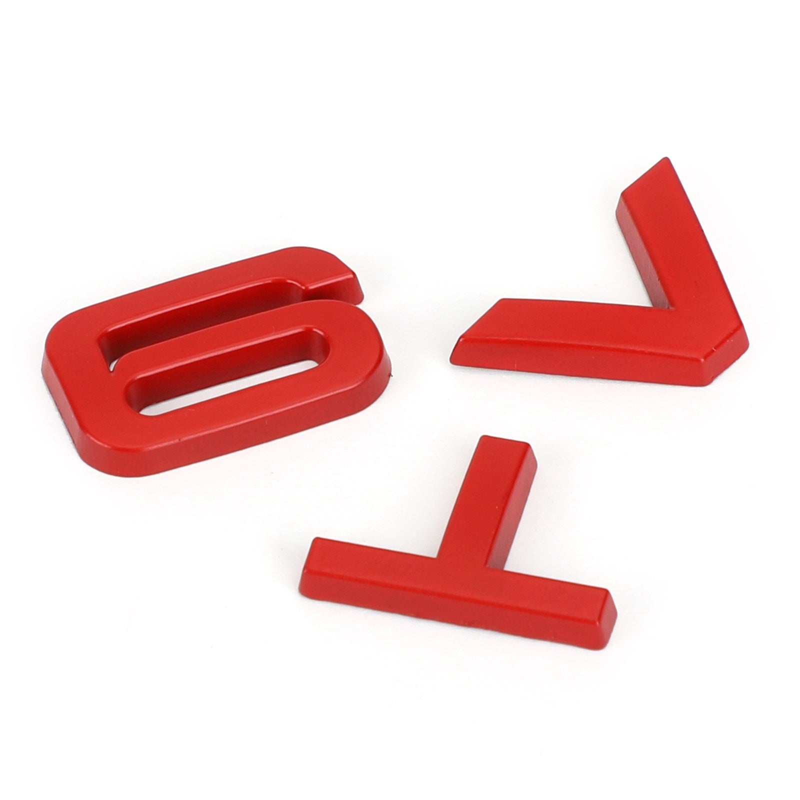 V6T Emblem Badge Fit för Audi A1 A3 A4 A5 A6 A7 Q3 Q5 Q7 S6 S7 S8 S4 SQ5 Red Generic