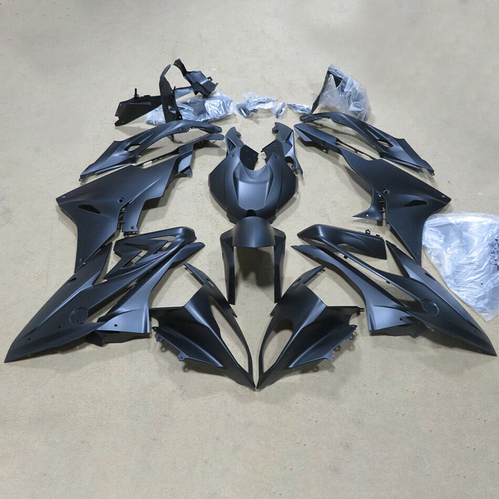 2015-2016 BMW S1000RR Kit de carénage d'injection Amotopart carrosserie plastique ABS noir pour